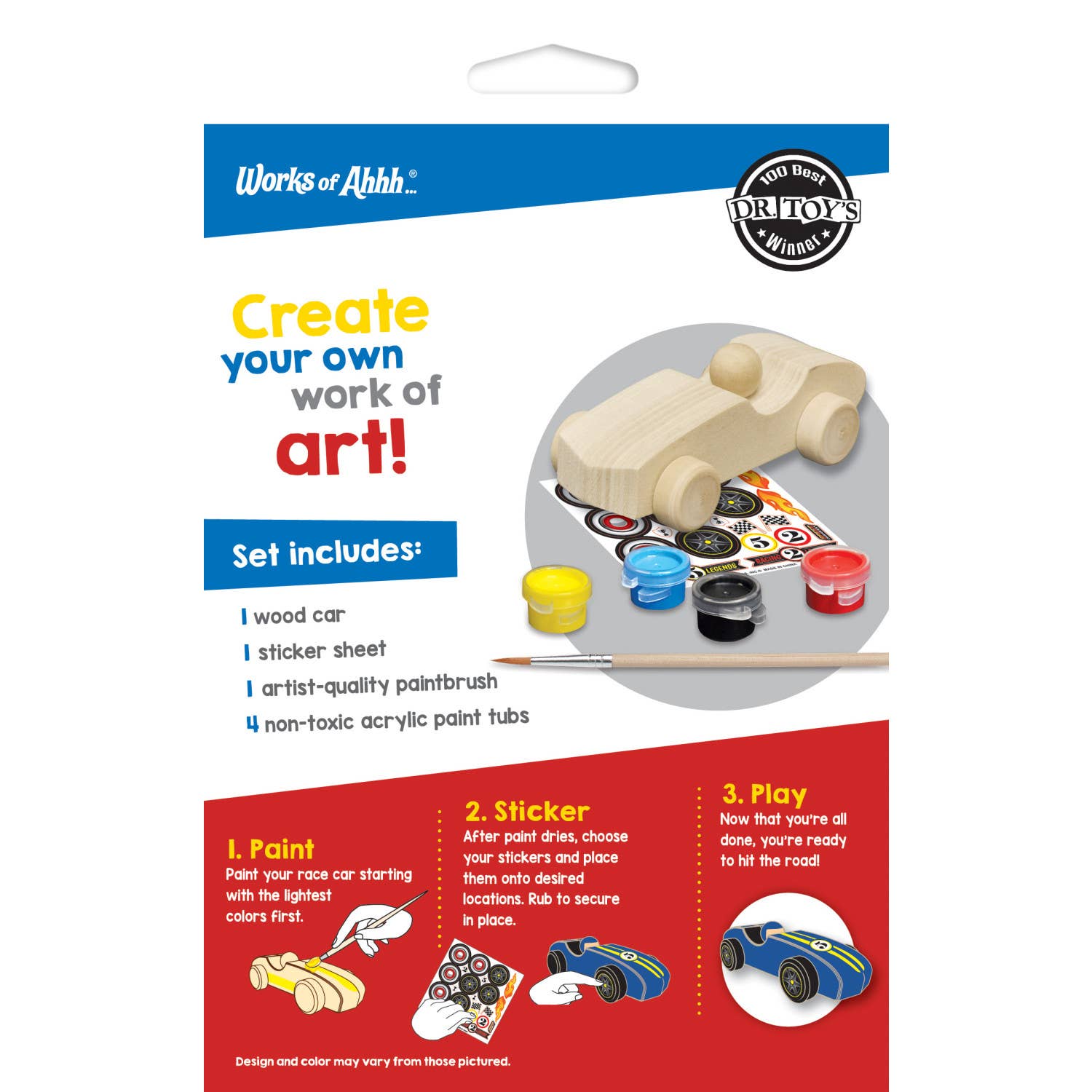 Masterpieces Puzzles - Race Car Wood Paint Kit