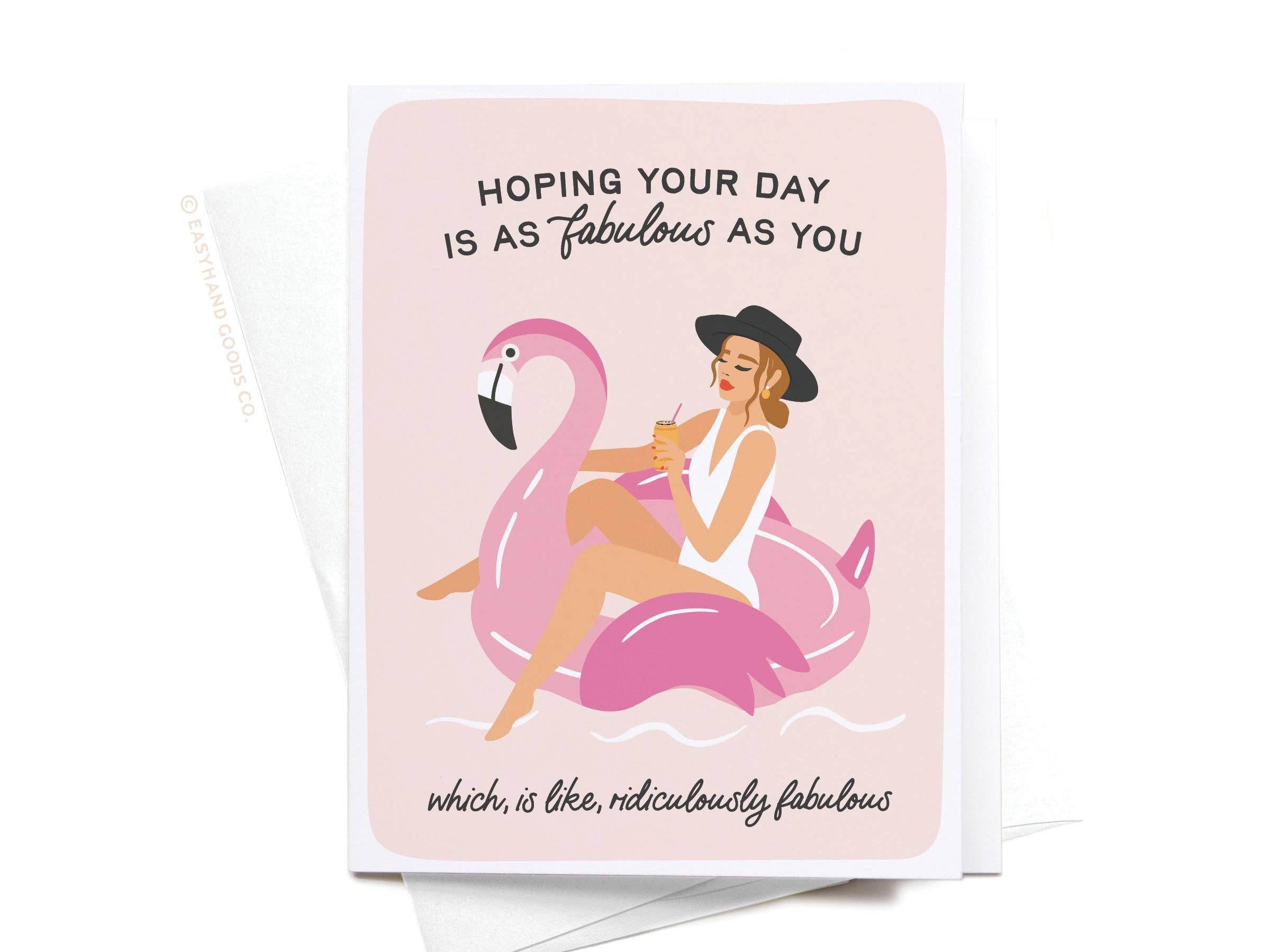 Easyhand Goods Co. - Fabulous Flamingo Floatie Greeting Card