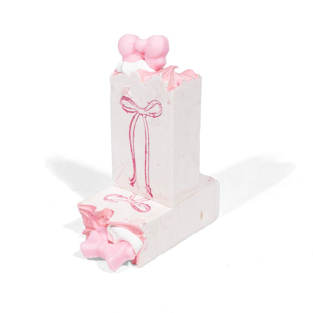 FinchBerry - Pretty in Pink party favor sized Soap Bar with Pink Bow