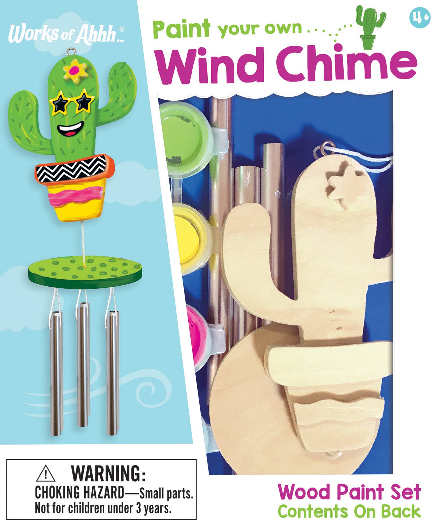 Masterpieces Puzzles - Cactus Wind Chime Wood Paint Set