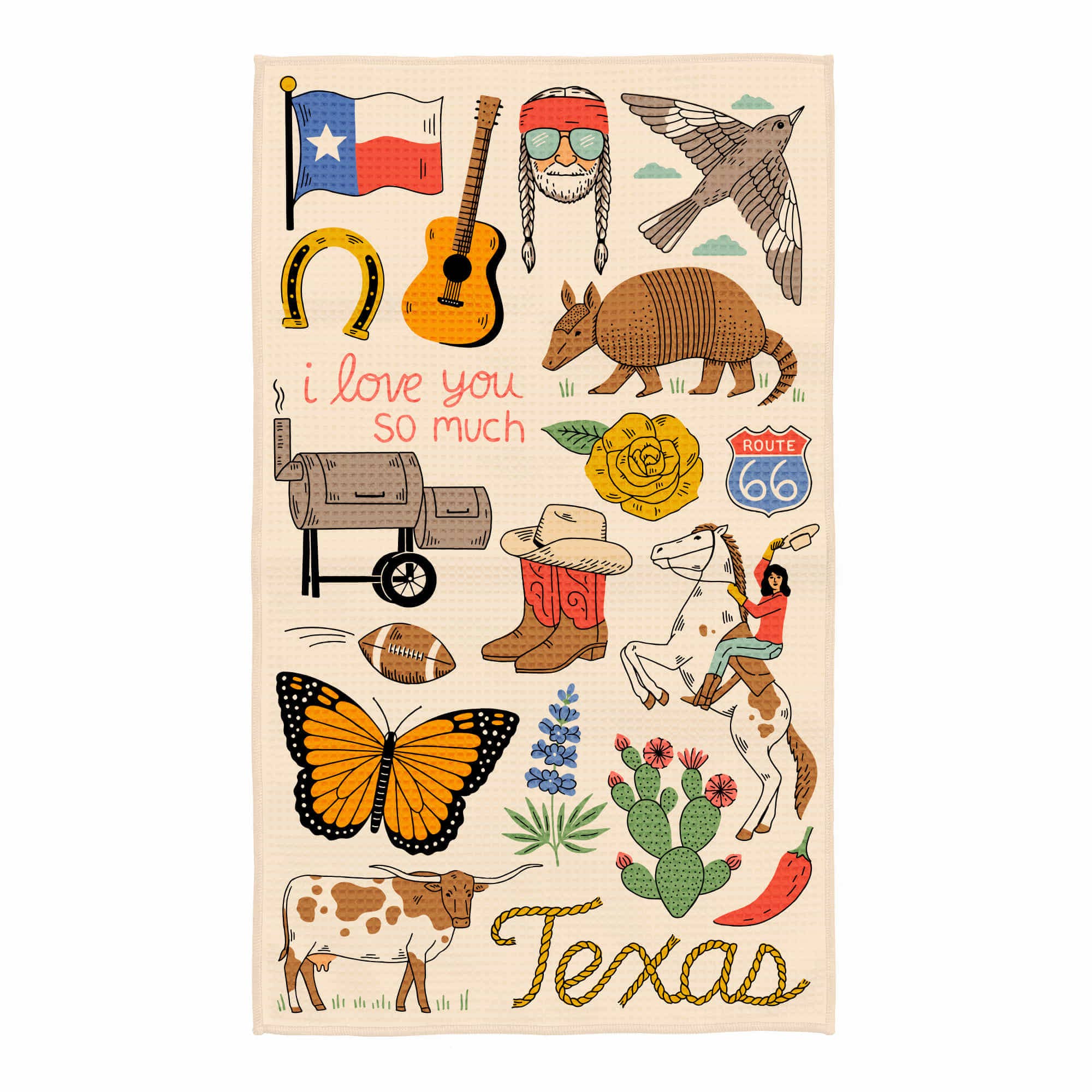 Trek Light - Kitchen Tea Towel Quick Dry | Texas