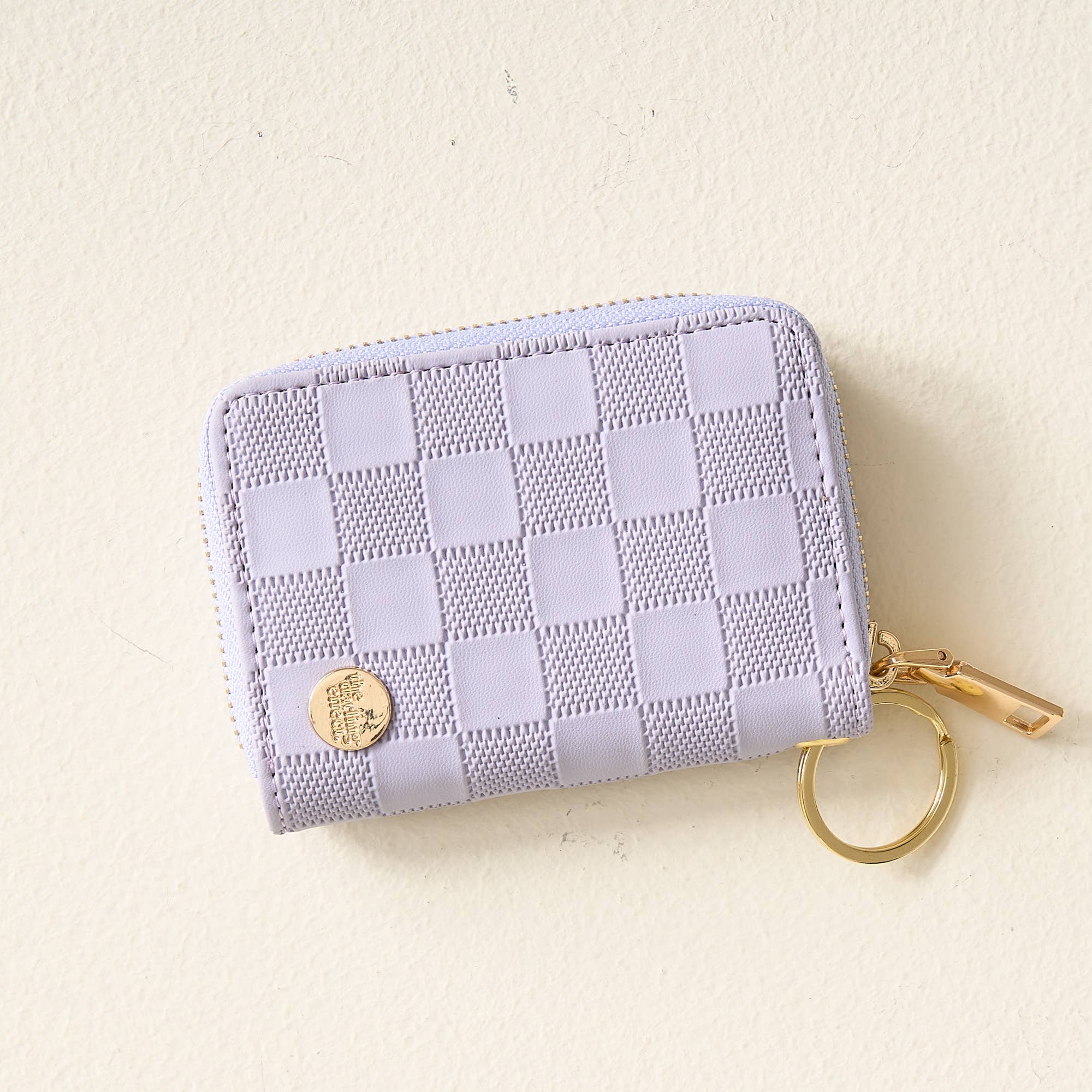 The Darling Effect - Zip Around Wallet-Periwinkle Check