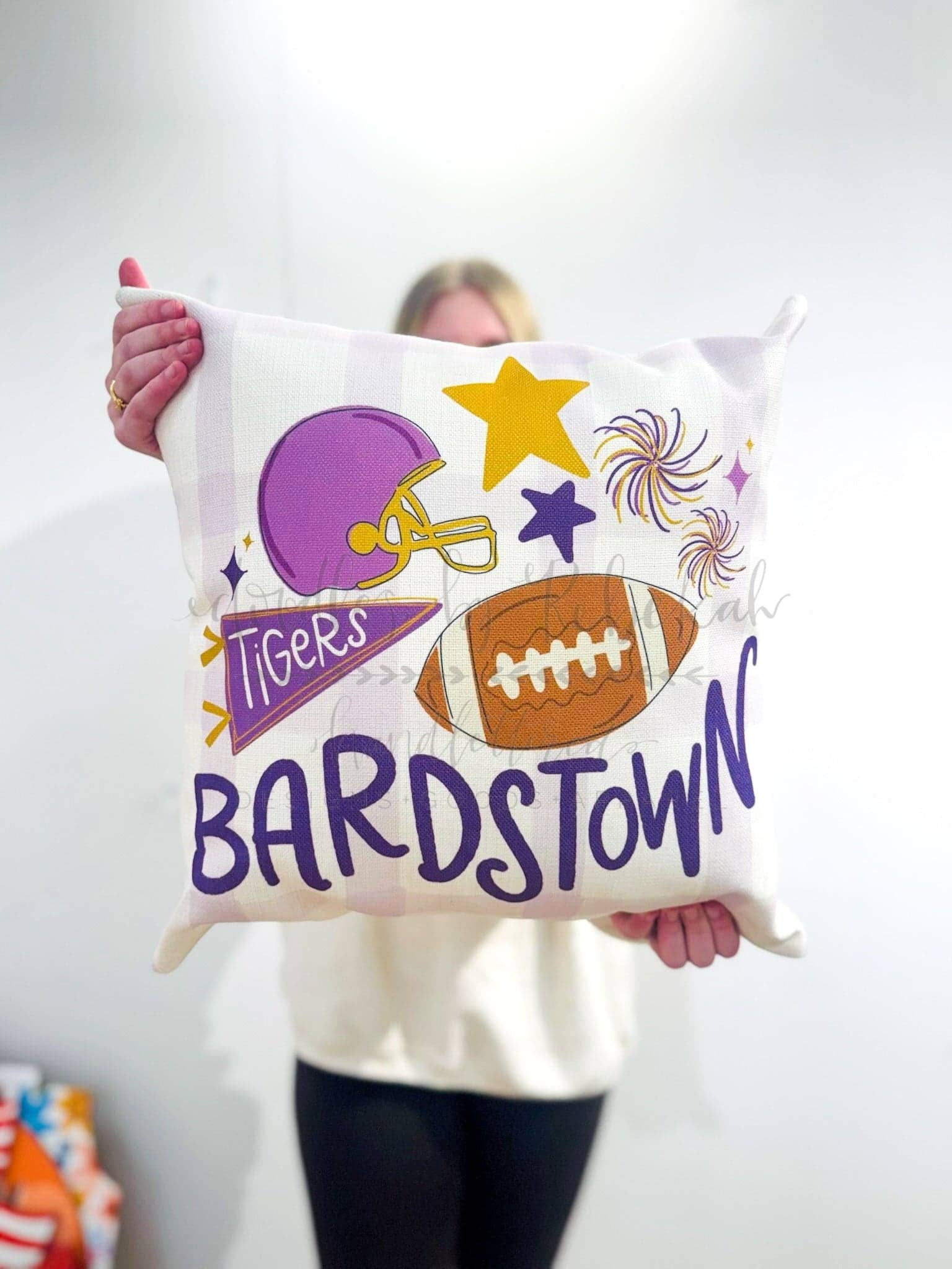 Doodles By Rebekah - Custom High School Football Pride Pillow