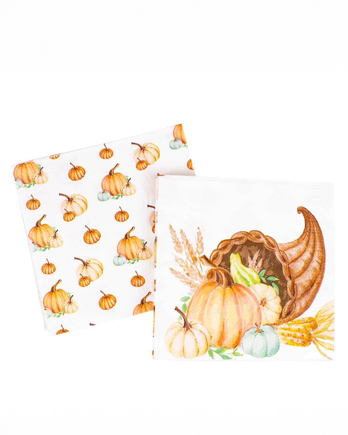 The Royal Standard - Cornucopia Cocktail Napkins   White/Multi   5x5