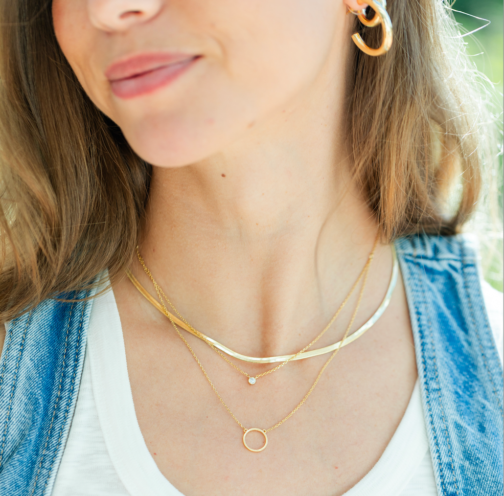 Splendid Iris - Snake chain necklace