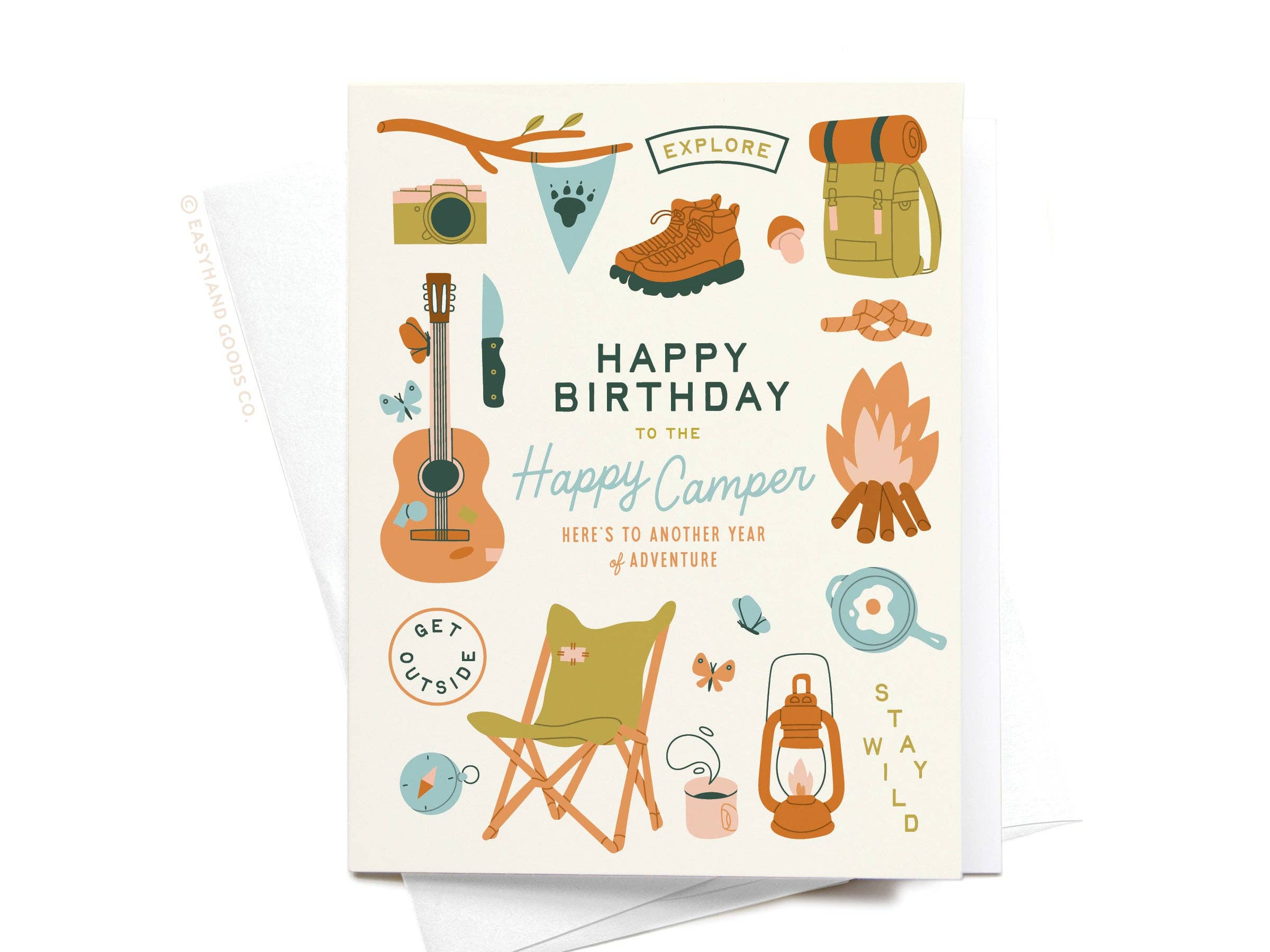 Easyhand Goods Co. - Happy Birthday to the Happy Camper Greeting Card