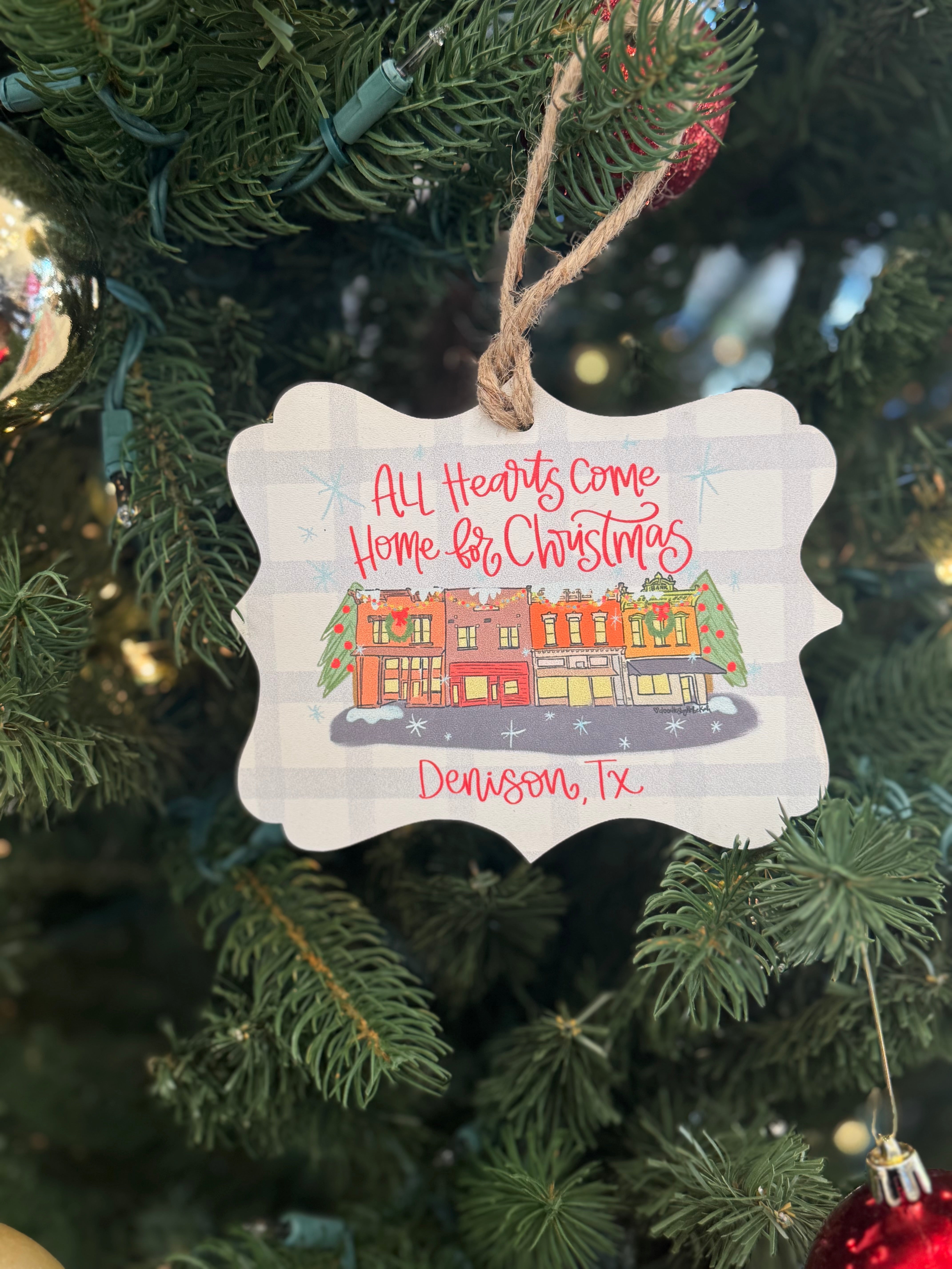 All Hearts Come Home for Christmas Denison Ornament