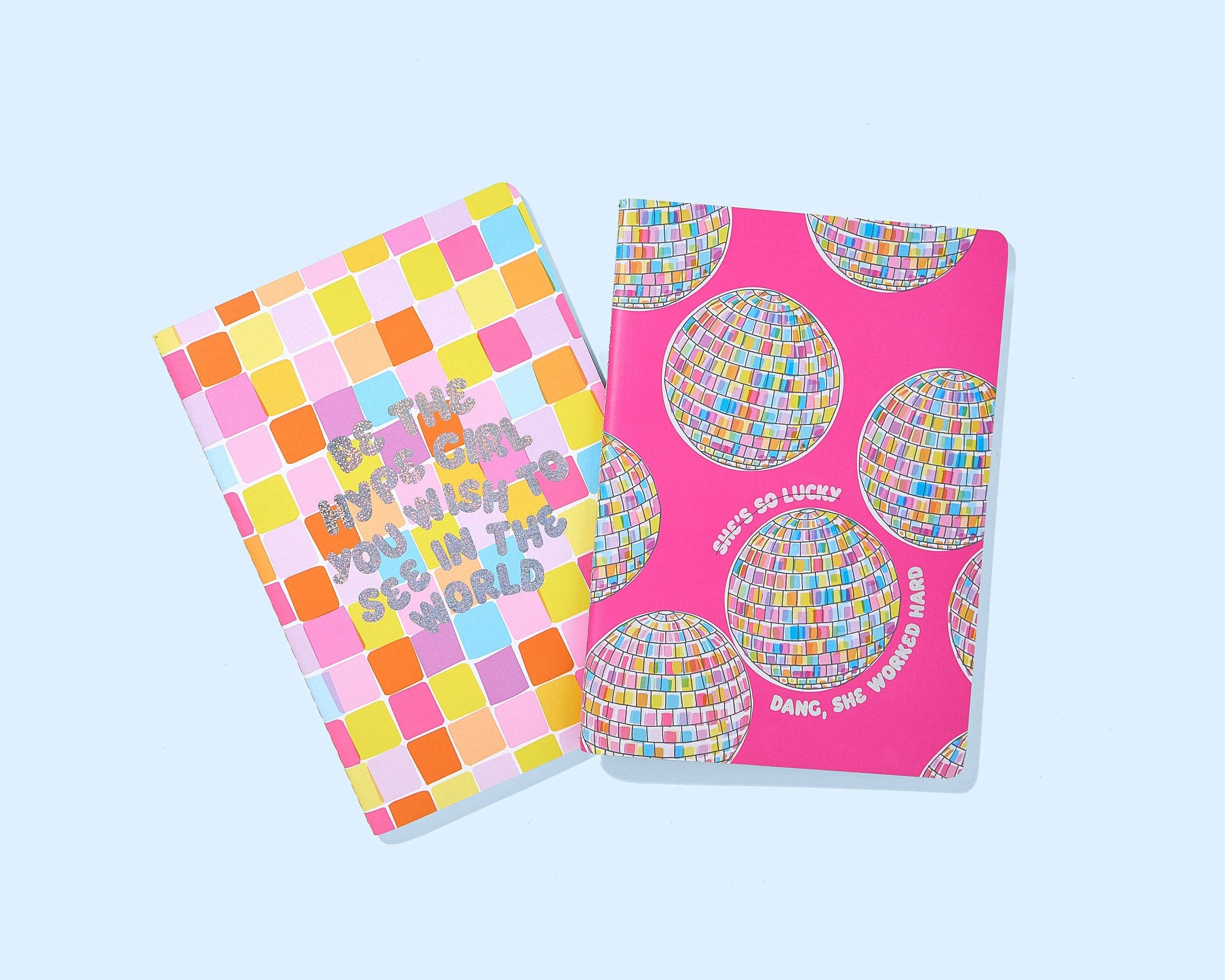 Taylor Elliott Designs - Notebook Set - Disco Ball + Motivational - EK - 2 Piece Set
