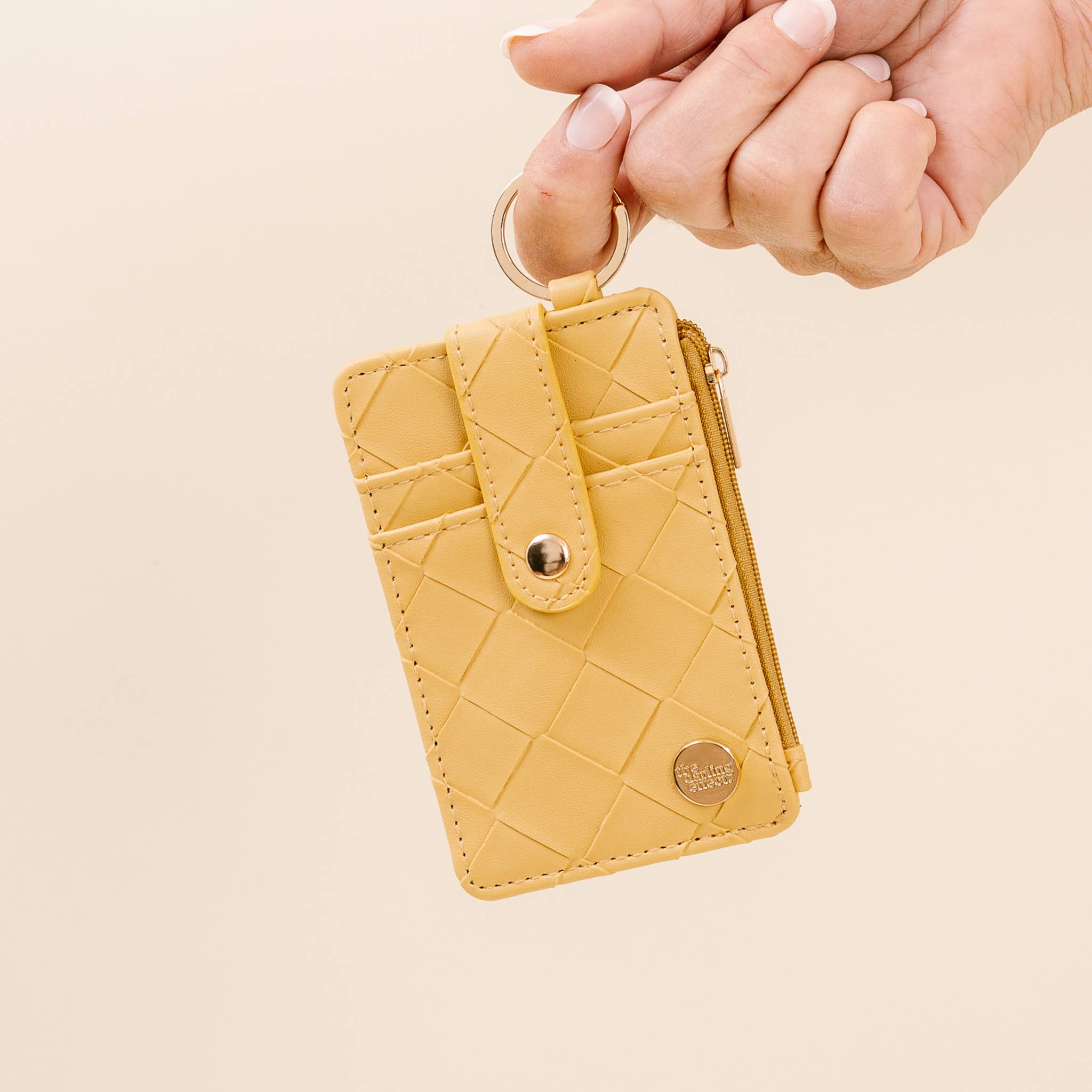 The Darling Effect - Keychain Wallet - Woven Mustard
