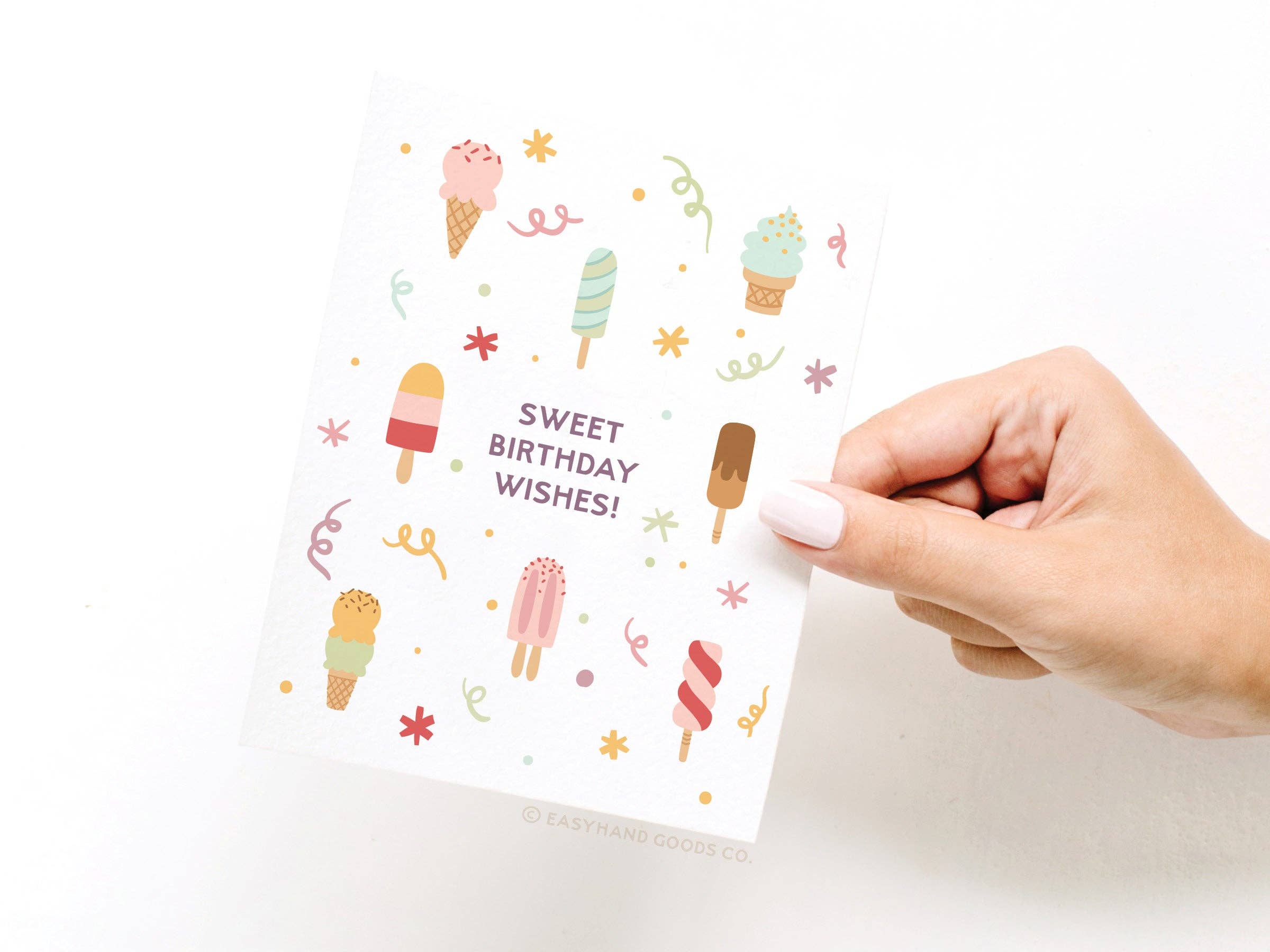 Easyhand Goods Co. - Sweet Birthday Wishes Ice Cream Greeting Card