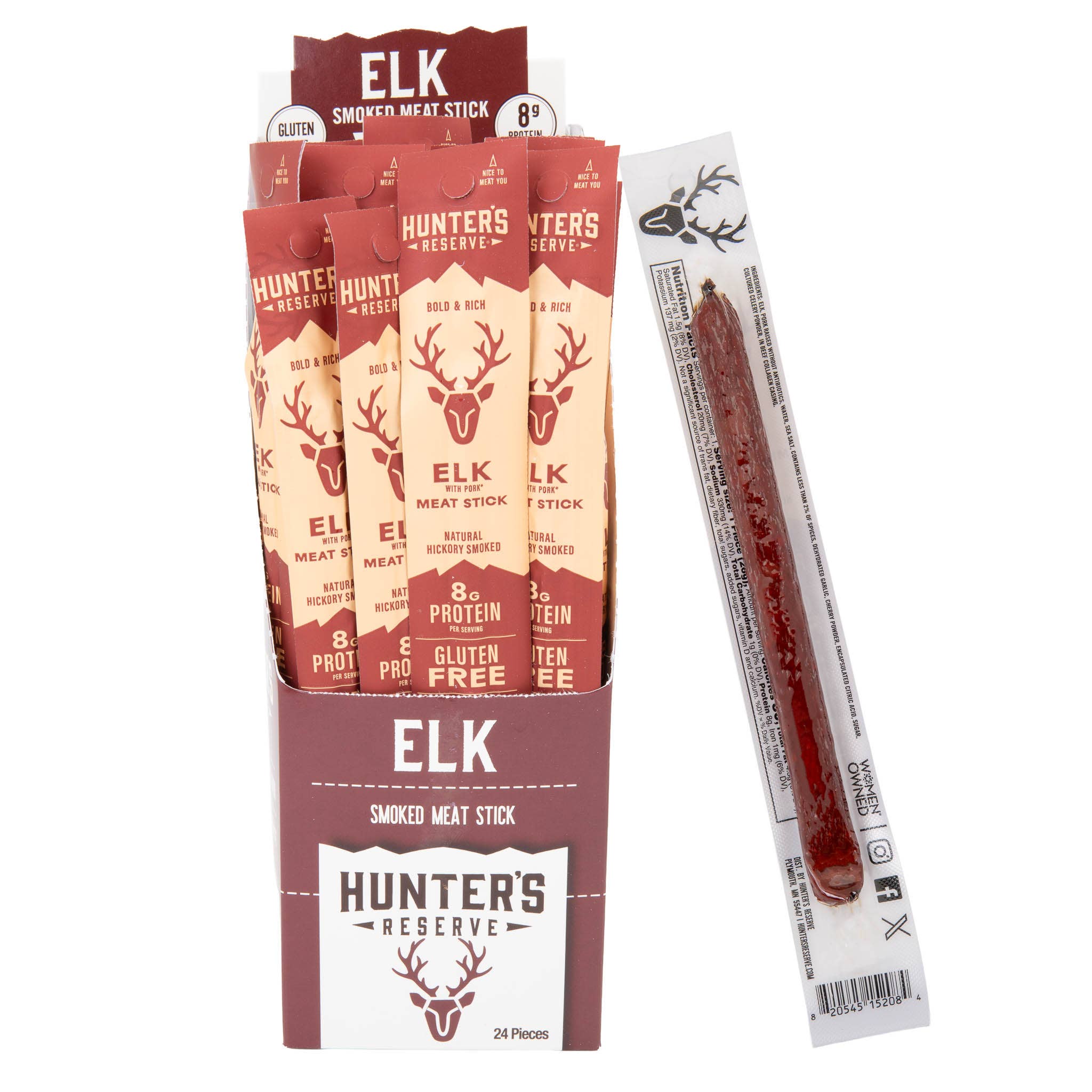 Hunter's Reserve - Elk Meat Sticks - 24 Pack