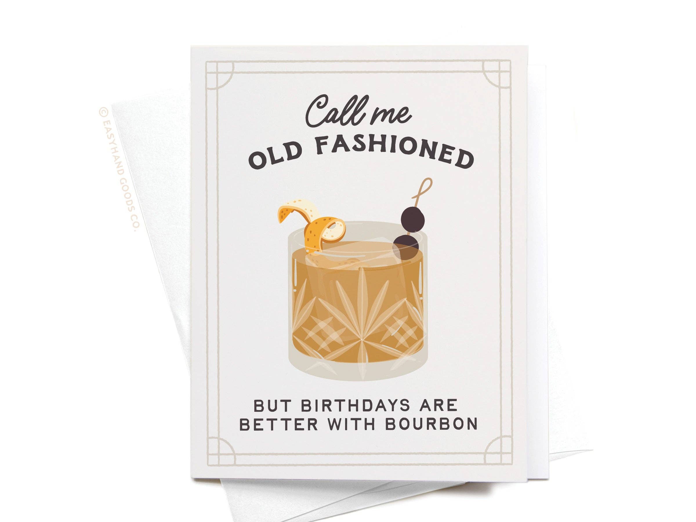 Easyhand Goods Co. - Call Me Old Fashioned Cocktail Greeting Card