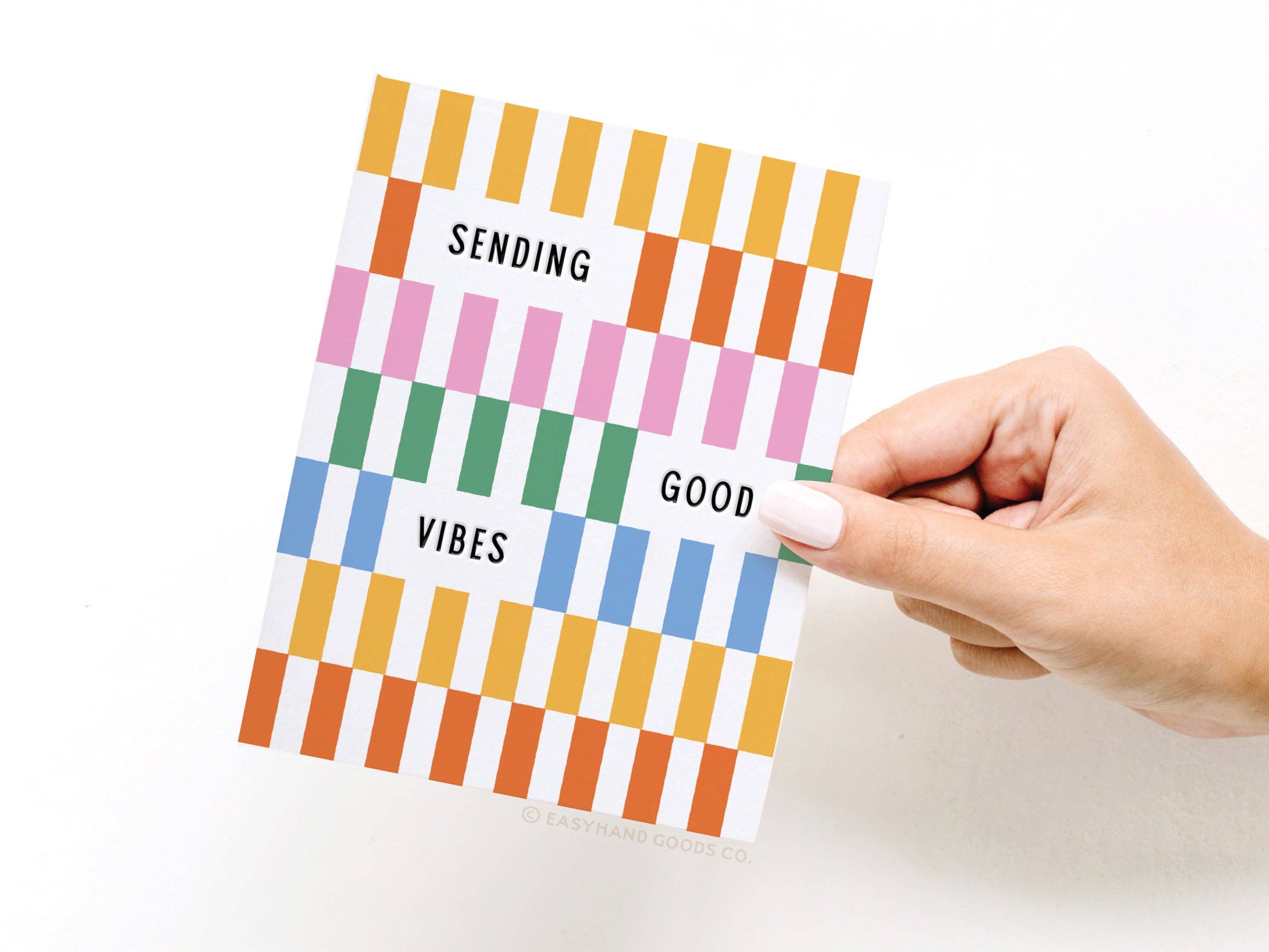 Easyhand Goods Co. - Sending Good Vibes Letterpress Greeting Card