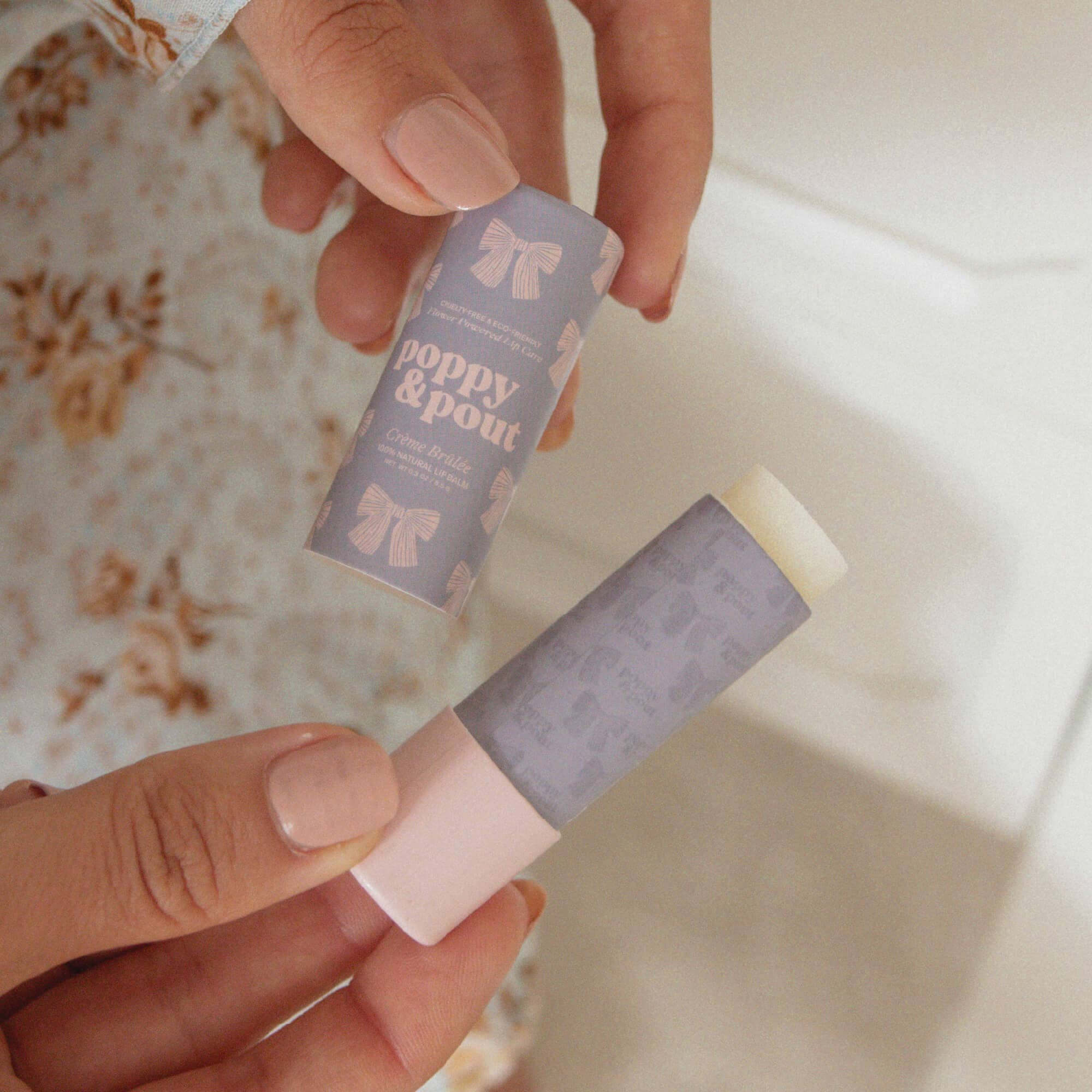 Poppy & Pout - Lip Balm, Coquette, Crème Brûlée