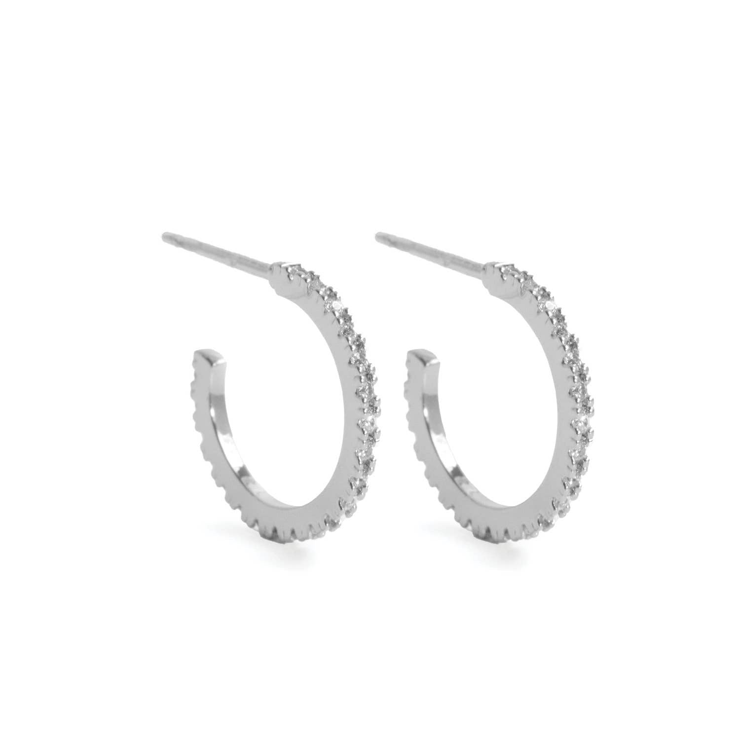 Splendid Iris - SALE - Delicate Small Pave Hoop