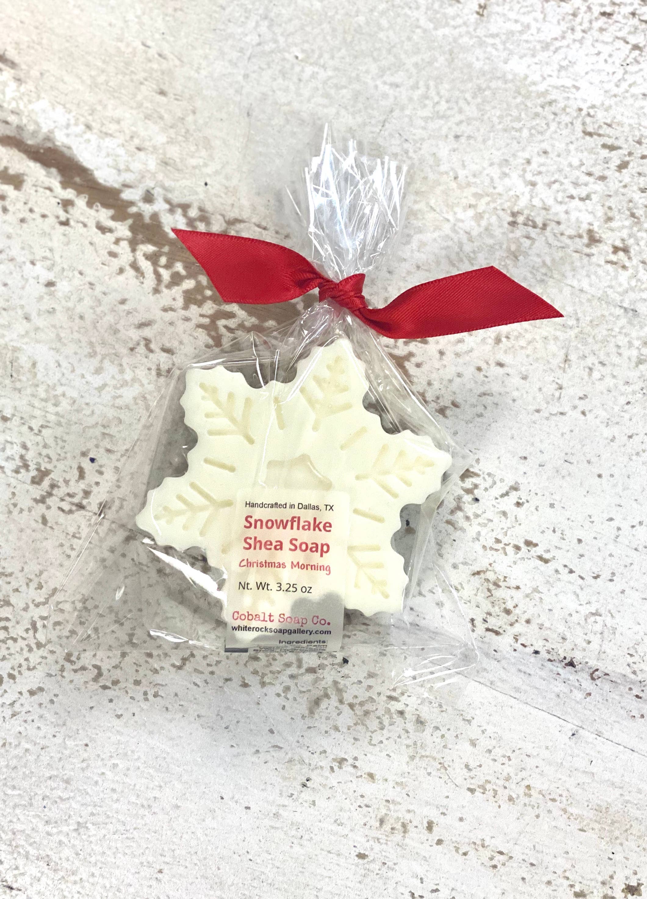 White Rock Soap Gallery - Christmas Morning Snowflake Soap