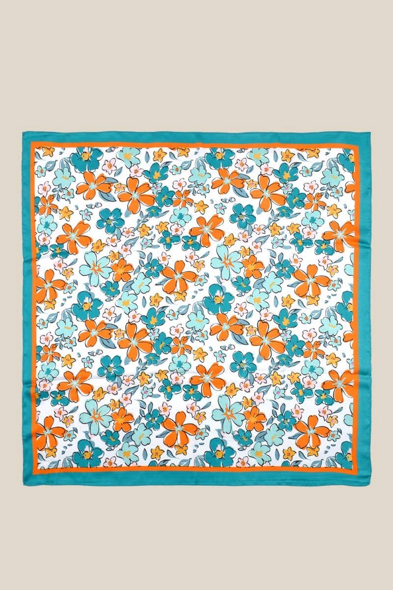 Anarchy Street - Multi Flower Print Bandana Scarf