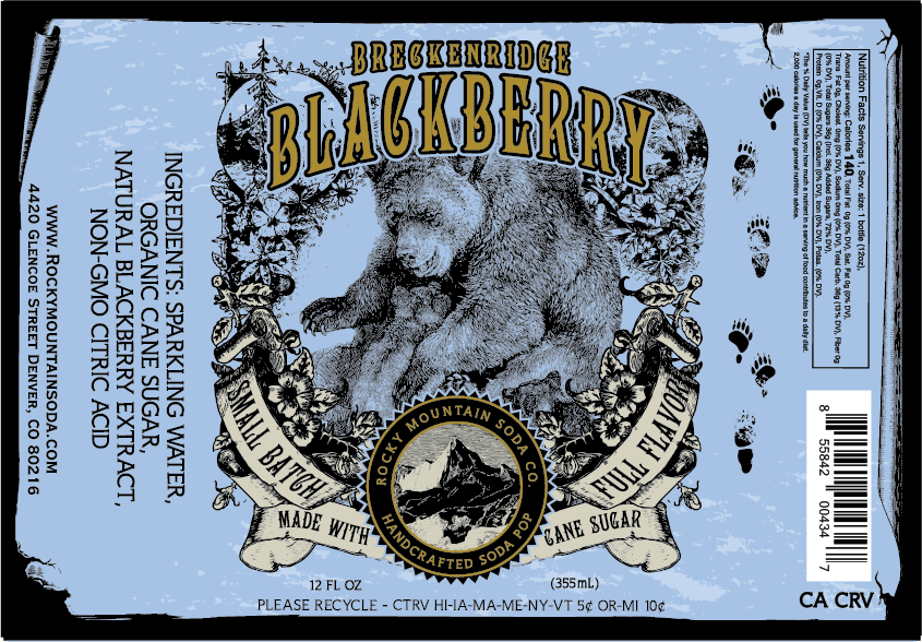 Rocky Mountain Soda - Breckenridge Blackberry Bottles (BOTTLES ONLY)