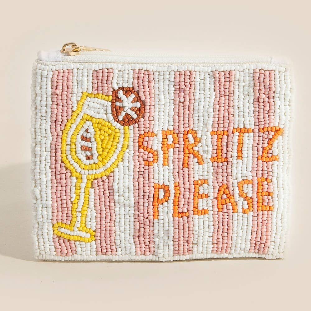 Anarchy Street - Spritz Please Stripped Seed Beaded Coin Purse
