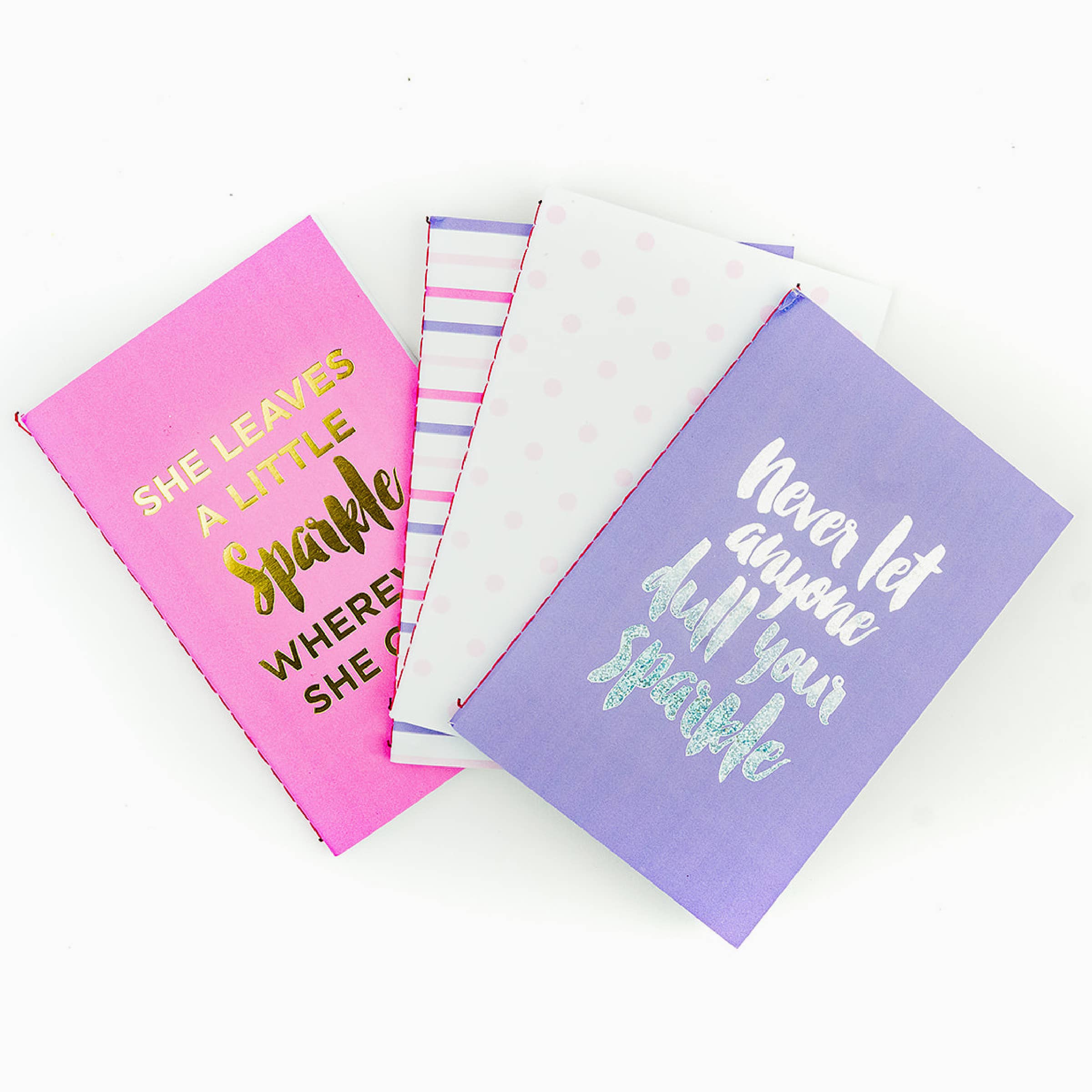 Taylor Elliott Designs - Mini Notebook Set - Sparkle Assortment - 4 Piece Set