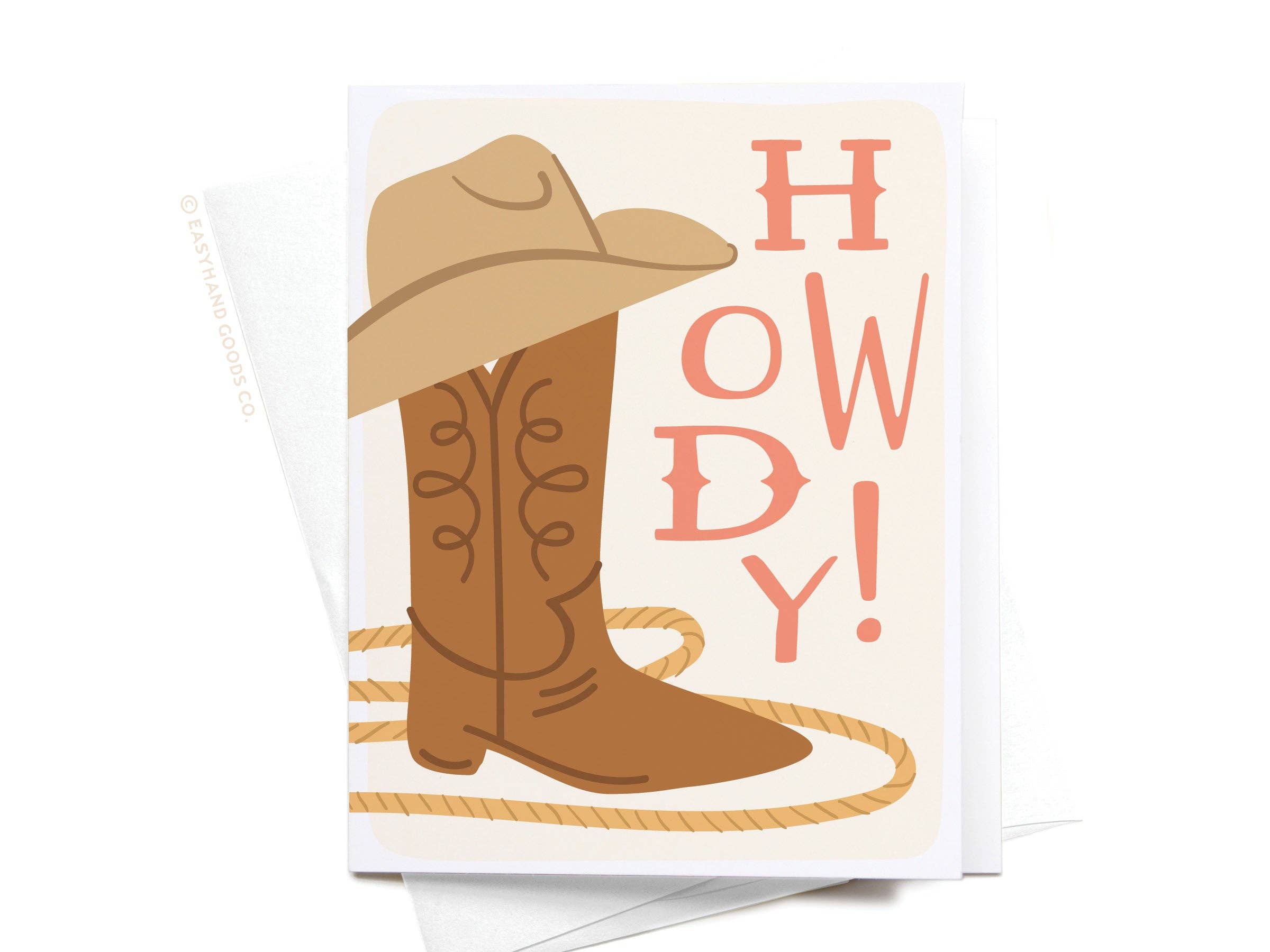 Easyhand Goods Co. - Howdy Cowgirl Boot Greeting Card