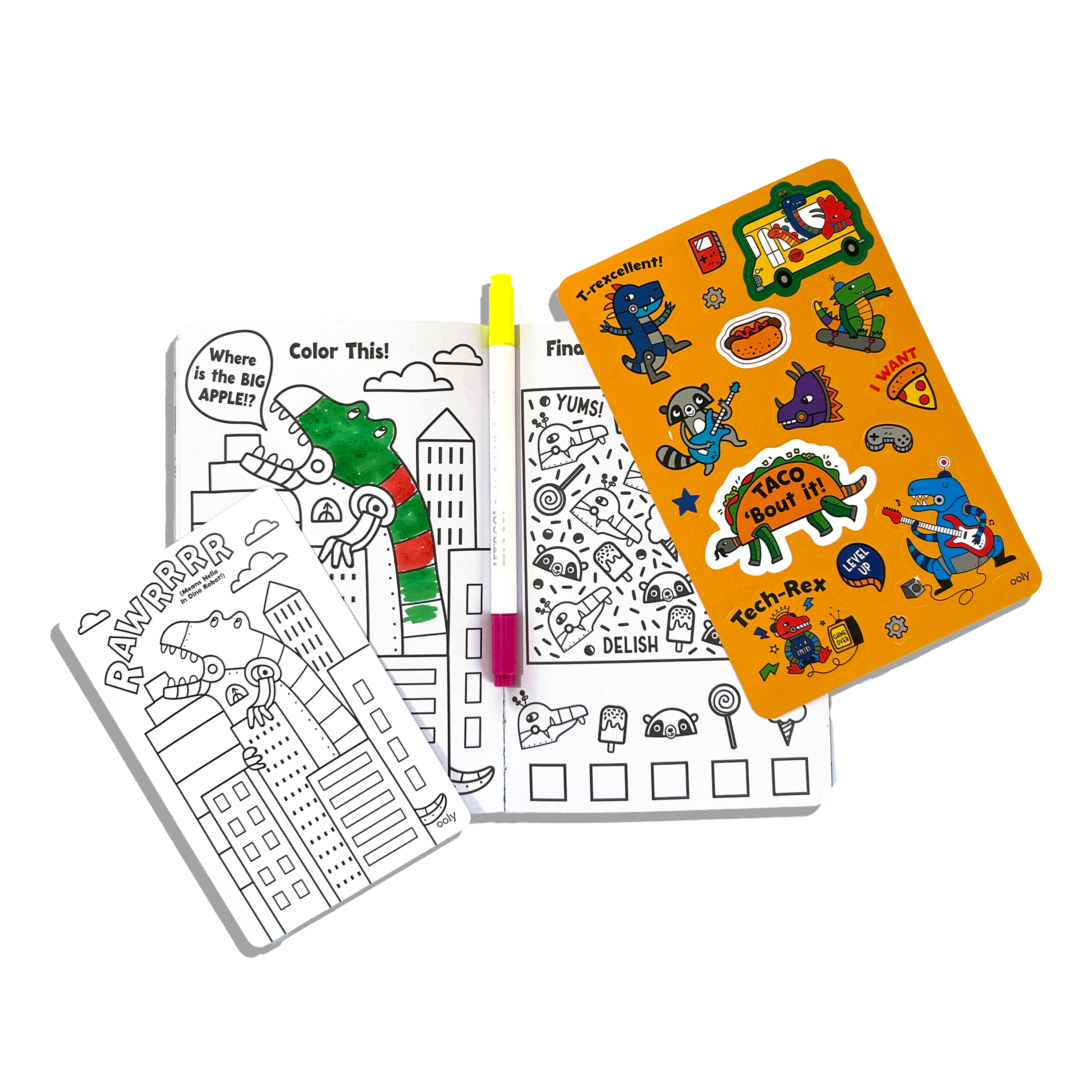 OOLY - Let's Go!: Activity & Coloring Kit - Robo Dinos