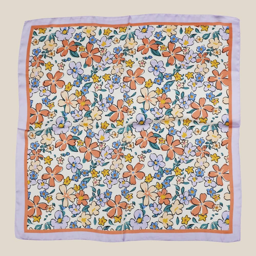 Anarchy Street - Multi Flower Print Bandana Scarf