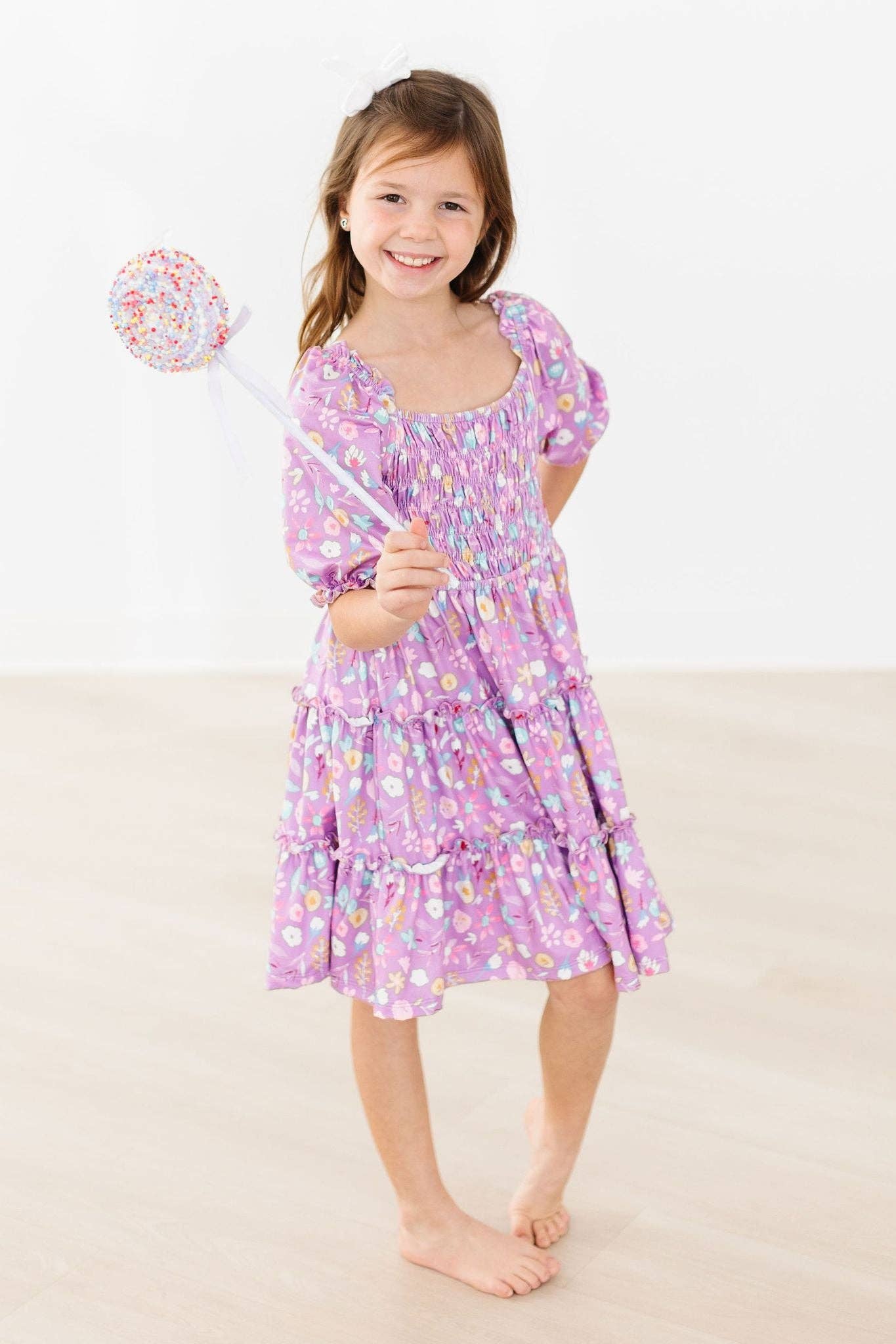 Mila & Rose - Playful Posy Smocked Ruffle Dress