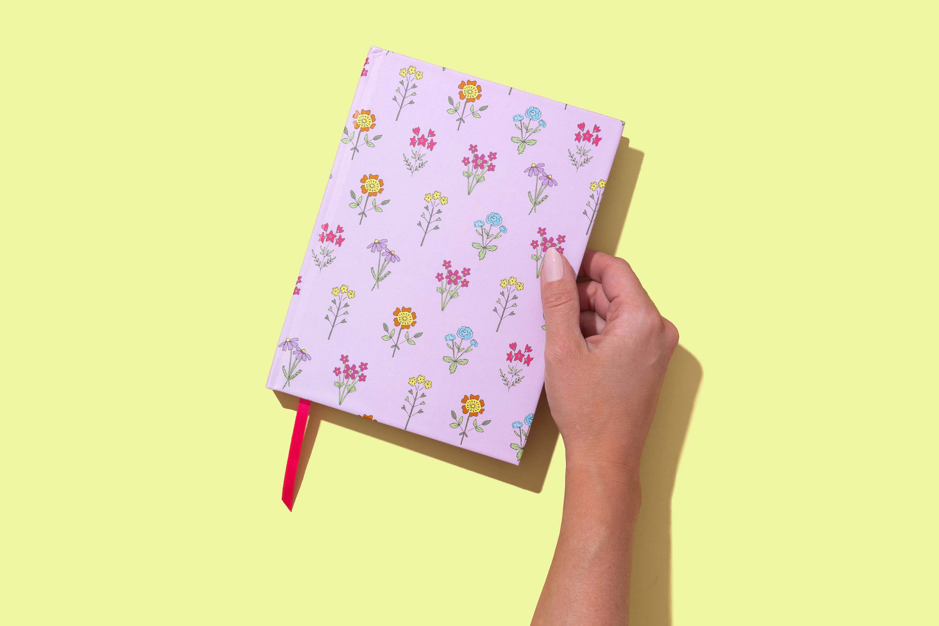 Taylor Elliott Designs - Hardcover Notebook - Pink w/ Wildflowers
