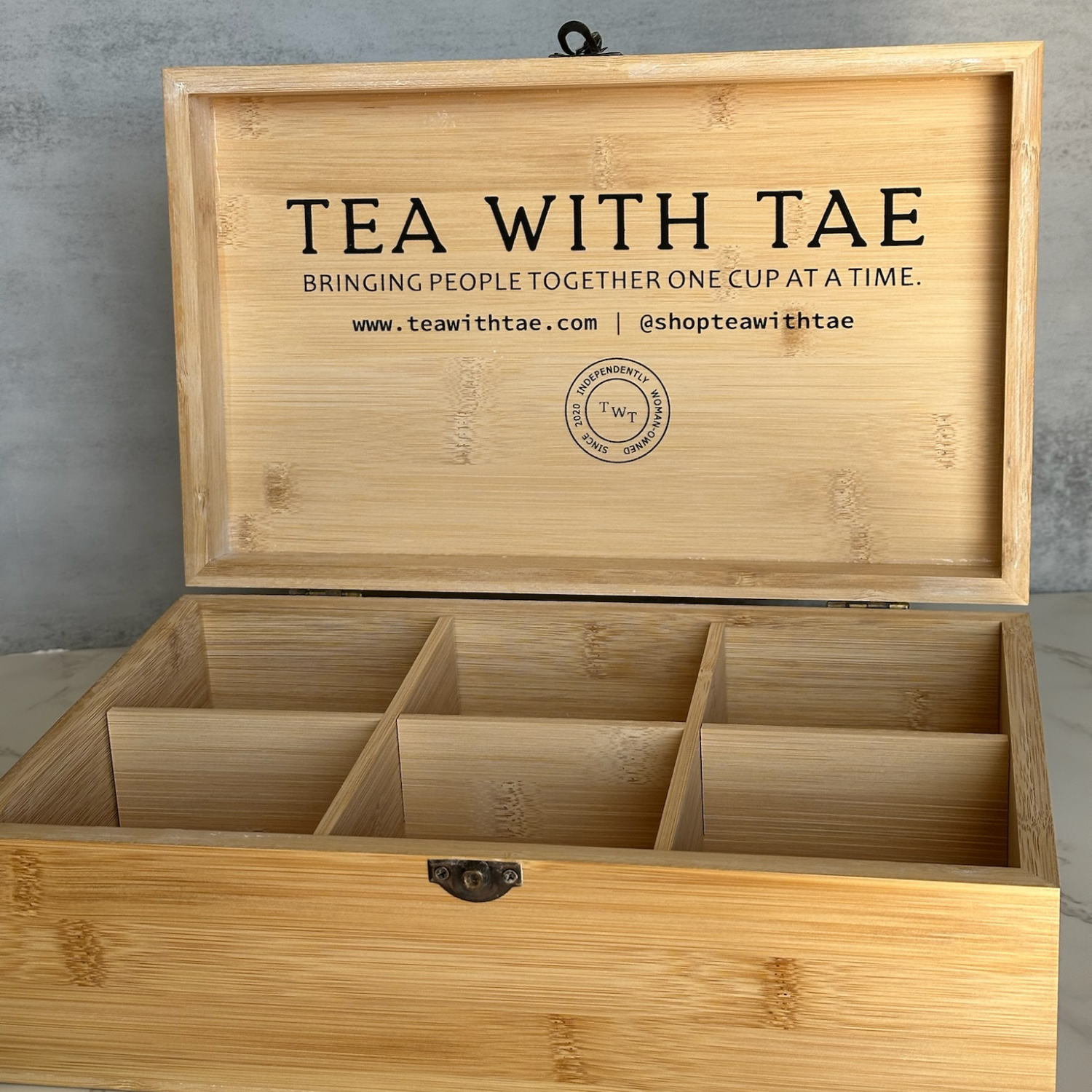 Tea with Tae - Wooden Tea Box Sampler (+ 42 tea bags)