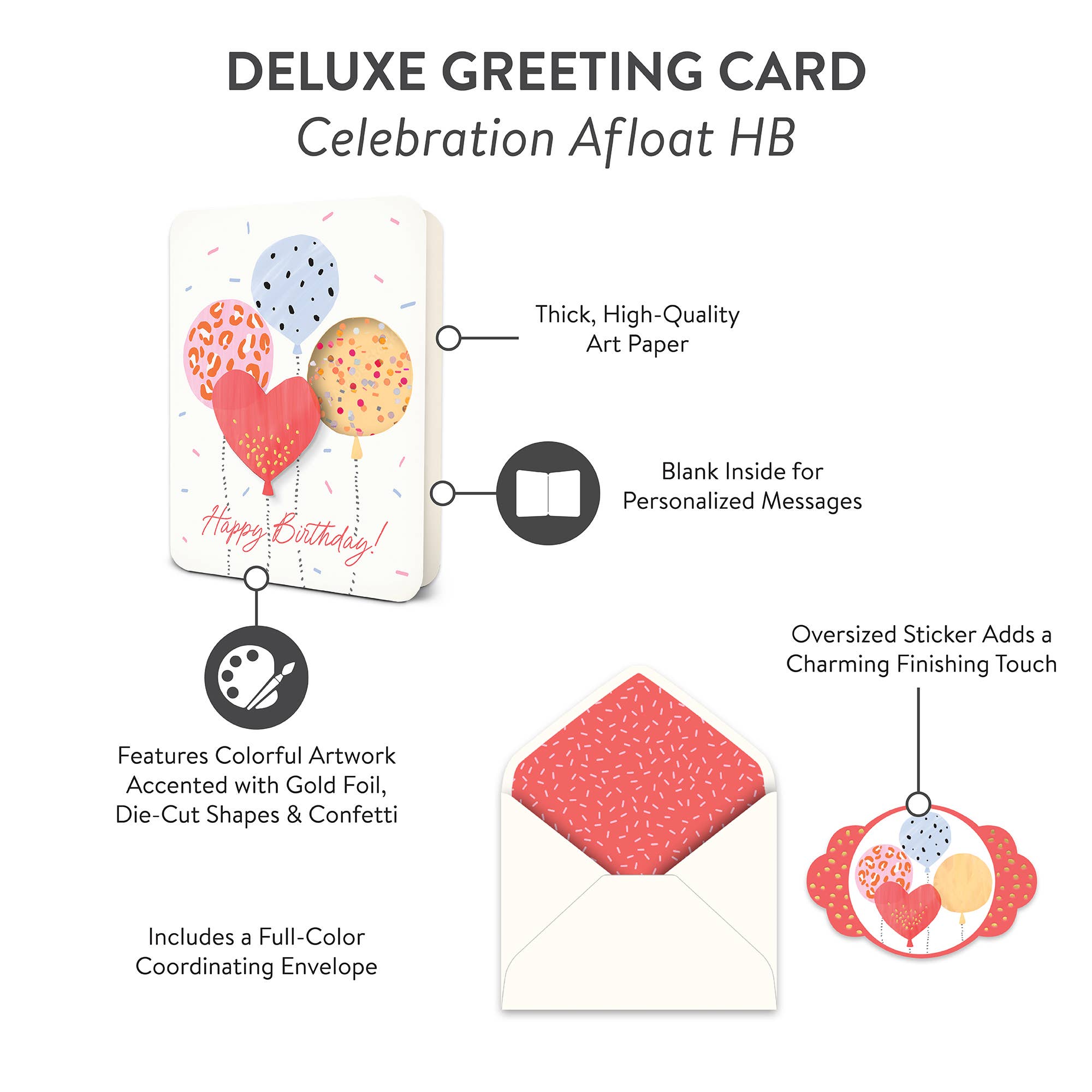 Studio Oh! - Celebration Afloat HB Deluxe Greeting Card