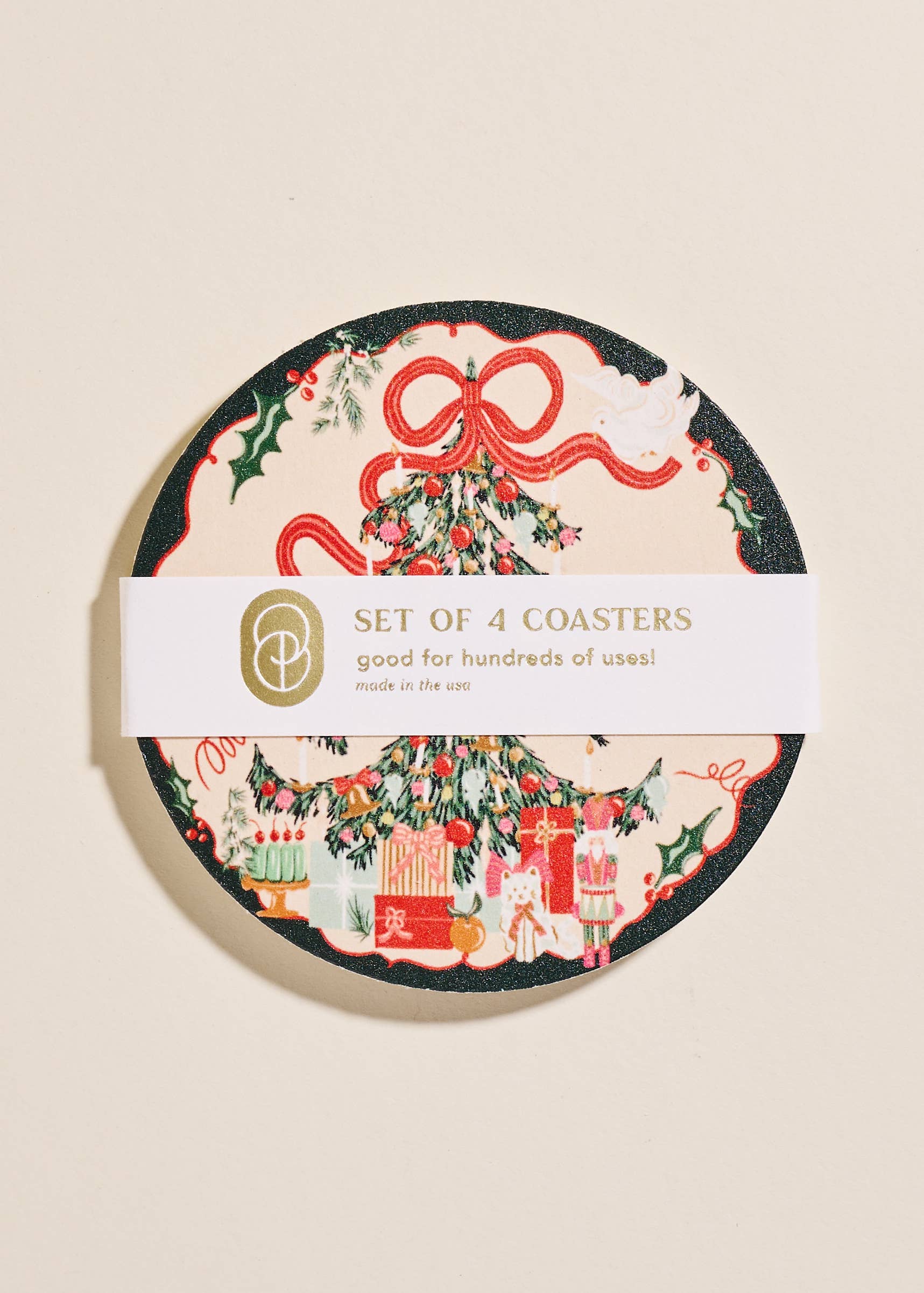 One & Only Paper - Tree Trimming Coasters - Set of 4