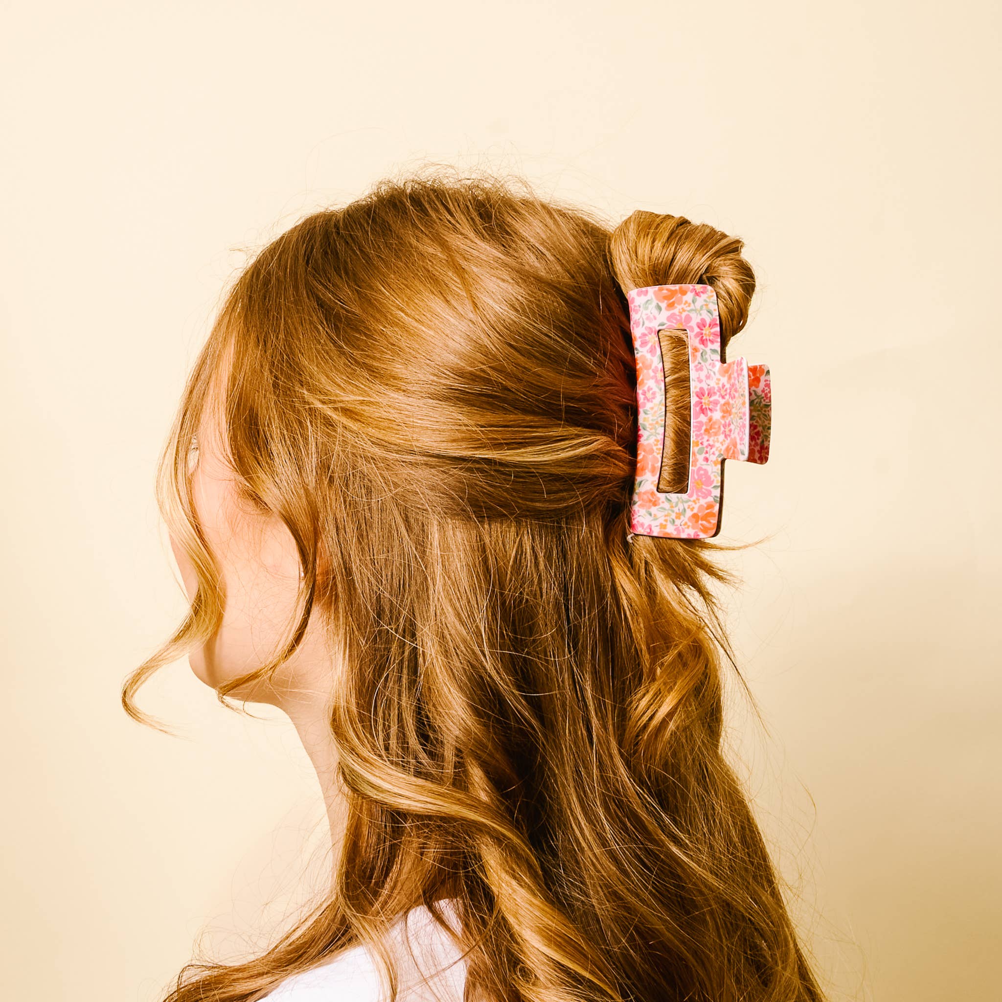 The Darling Effect - Claw Clip-Secret Garden Pink