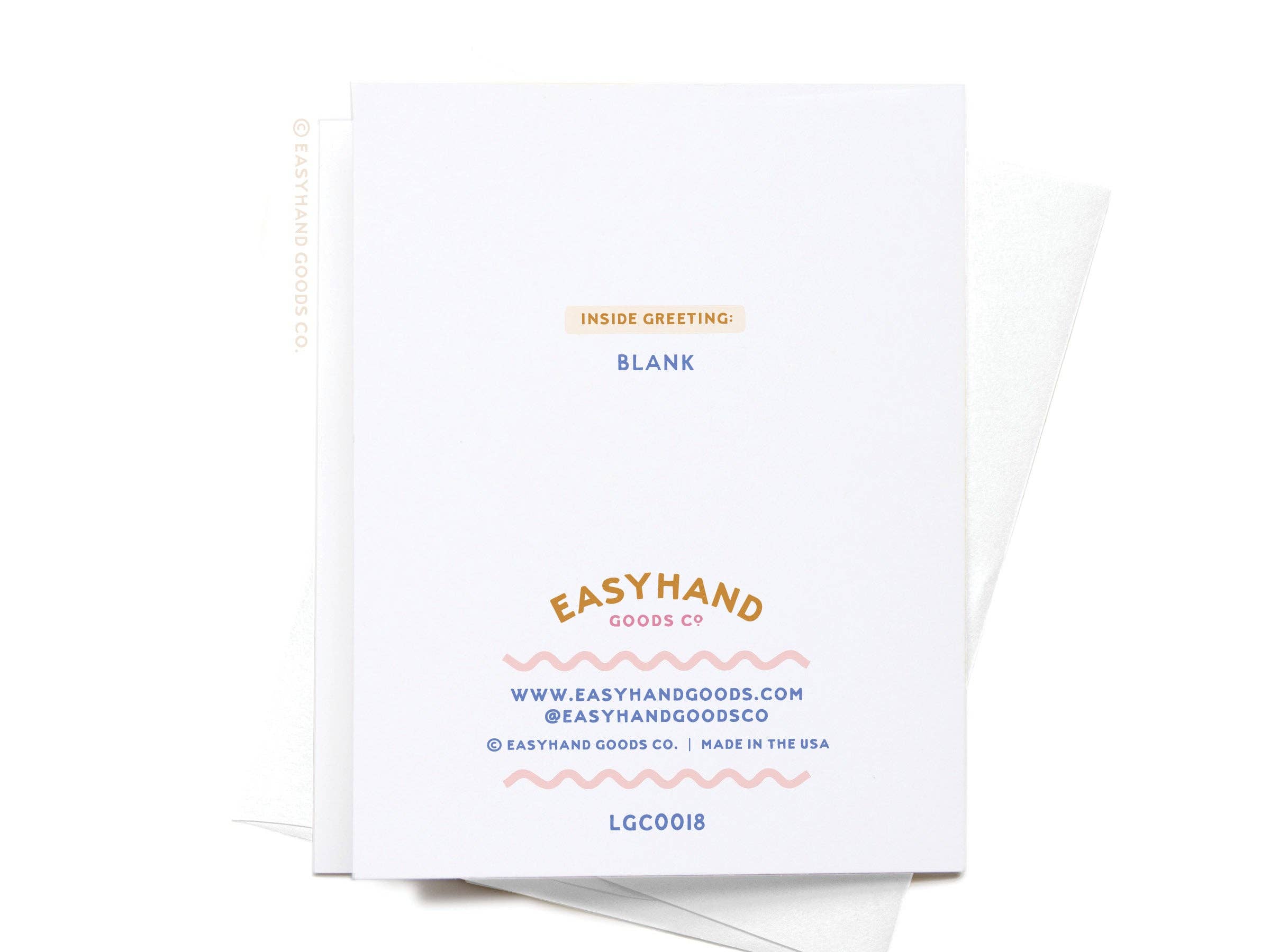 Easyhand Goods Co. - Sending Good Vibes Letterpress Greeting Card
