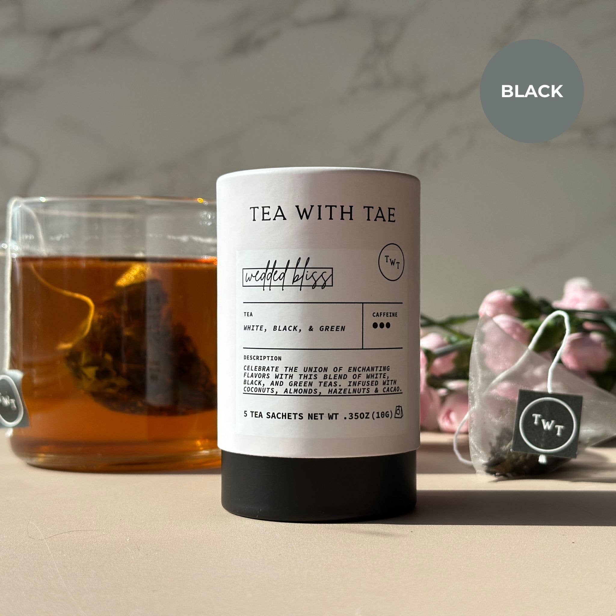 Tea with Tae - Wedded Bliss Mini Tube Gift (5 tea bags) (for Weddings)