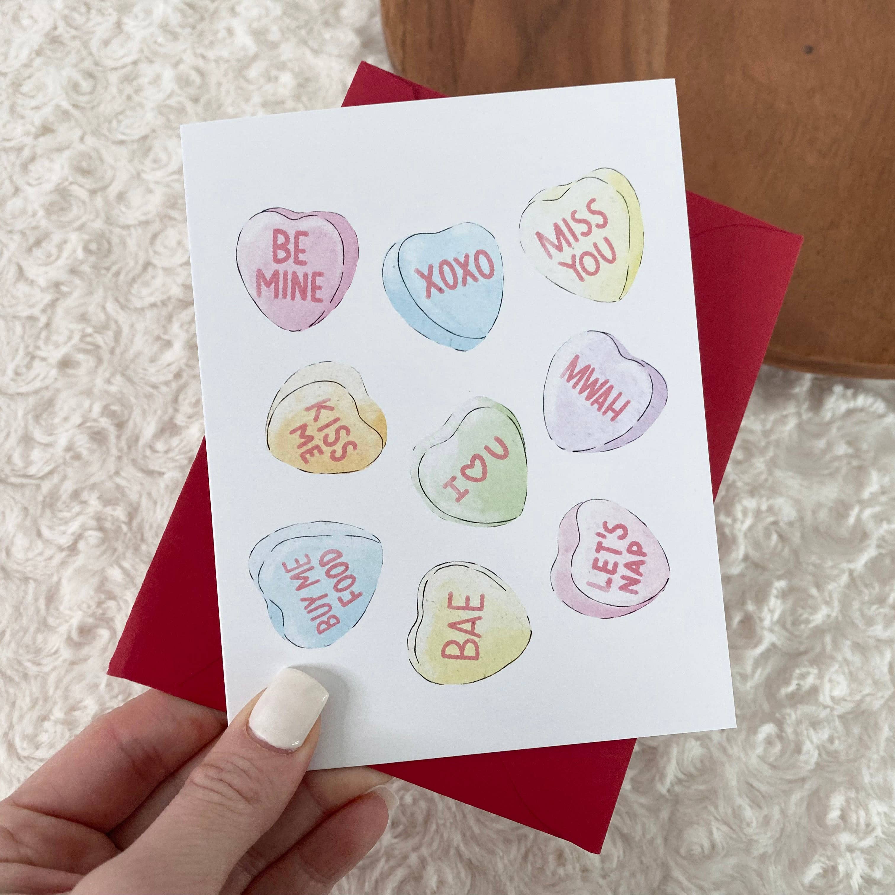 Big Moods - Candy Heart Lovers Card