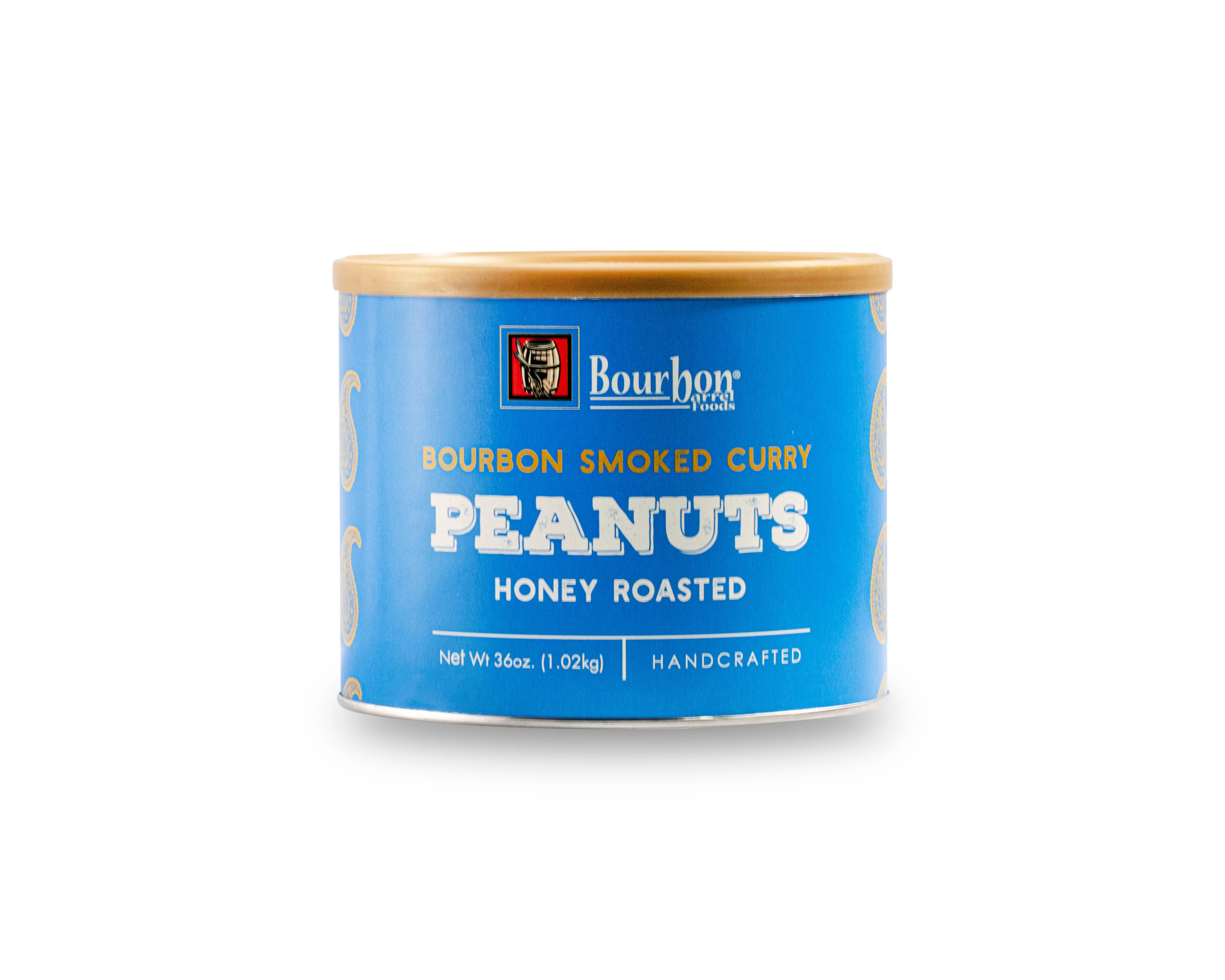 Bourbon Barrel Foods - Bourbon Smoked Curry Peanuts - Party Size (36 Oz. Can)