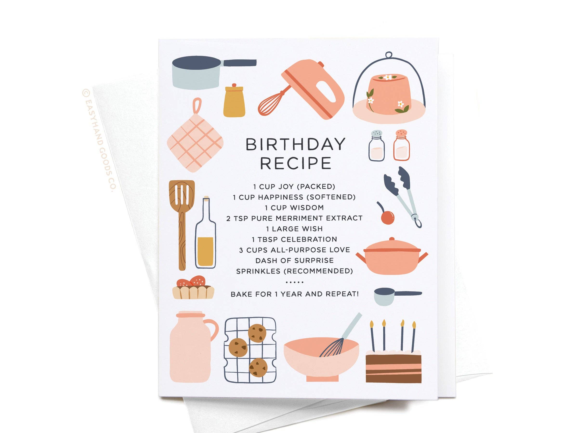 Easyhand Goods Co. - Birthday Recipe Greeting Card