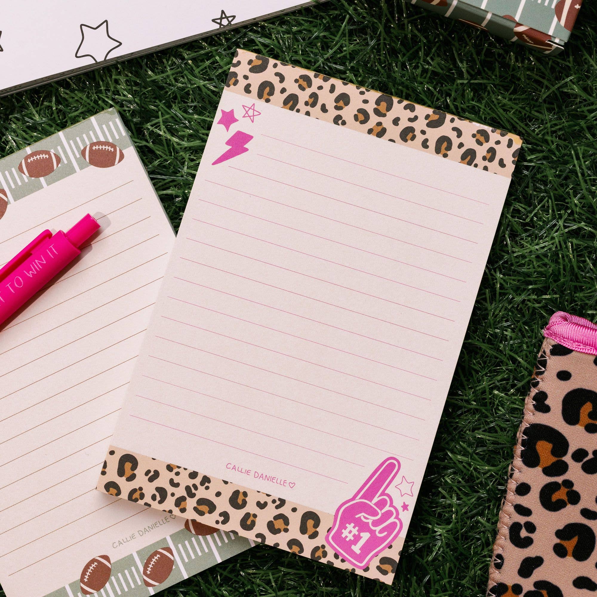 Callie Danielle - Leopard Print Game Day 4x6 Lined Notepad