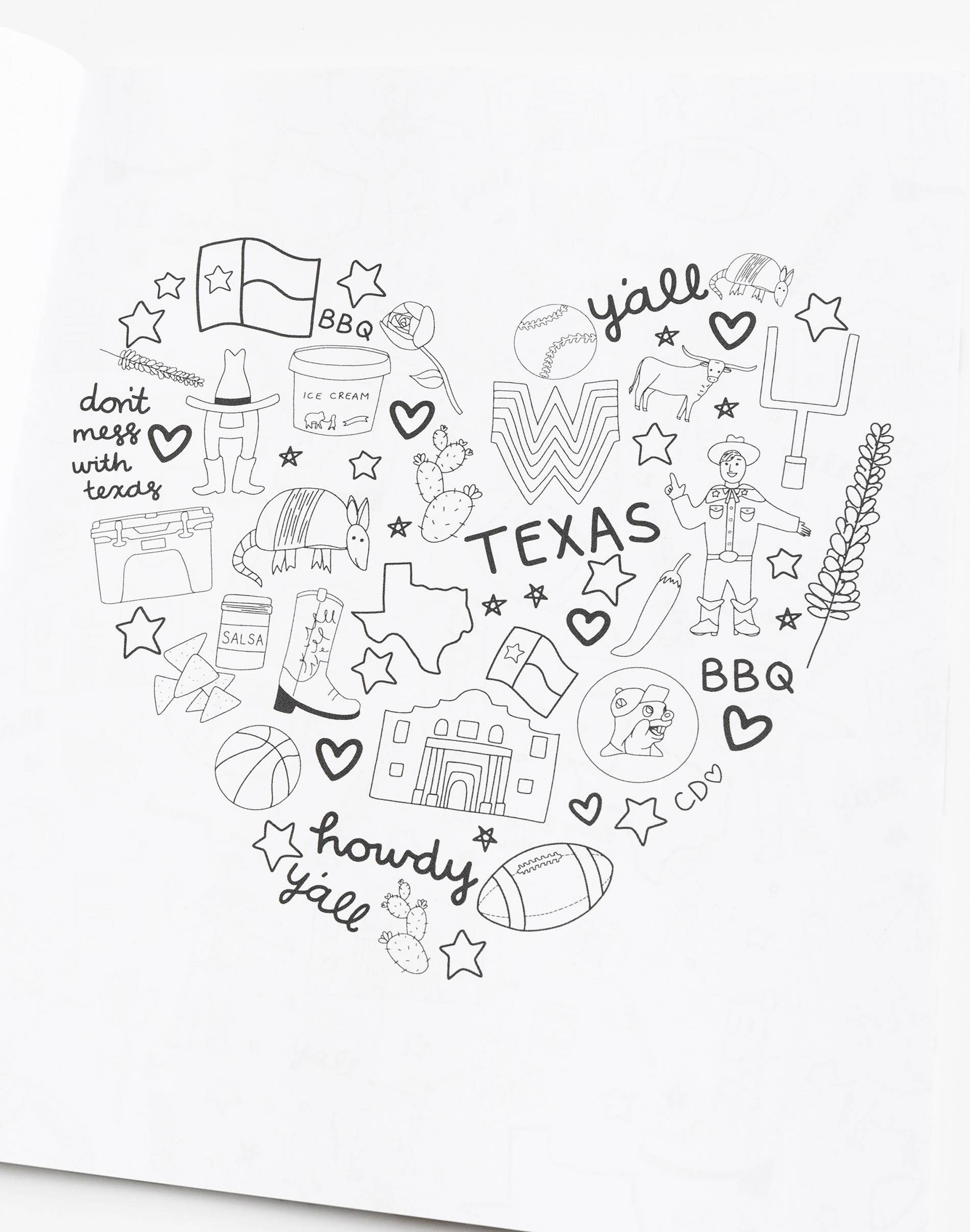Callie Danielle - Texas Forever Western Coloring Book