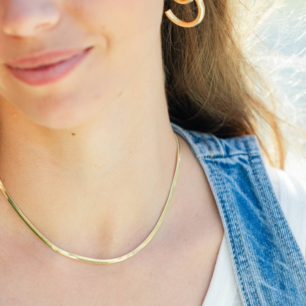 Splendid Iris - Snake chain necklace