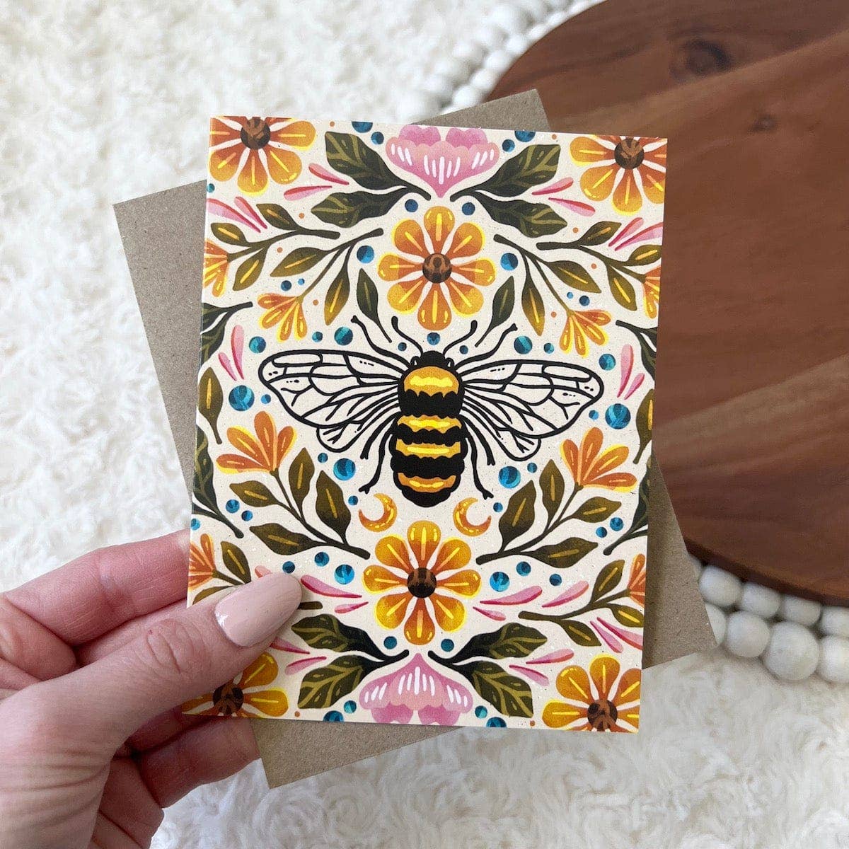 Big Moods - Bee & Floral Greeting Card