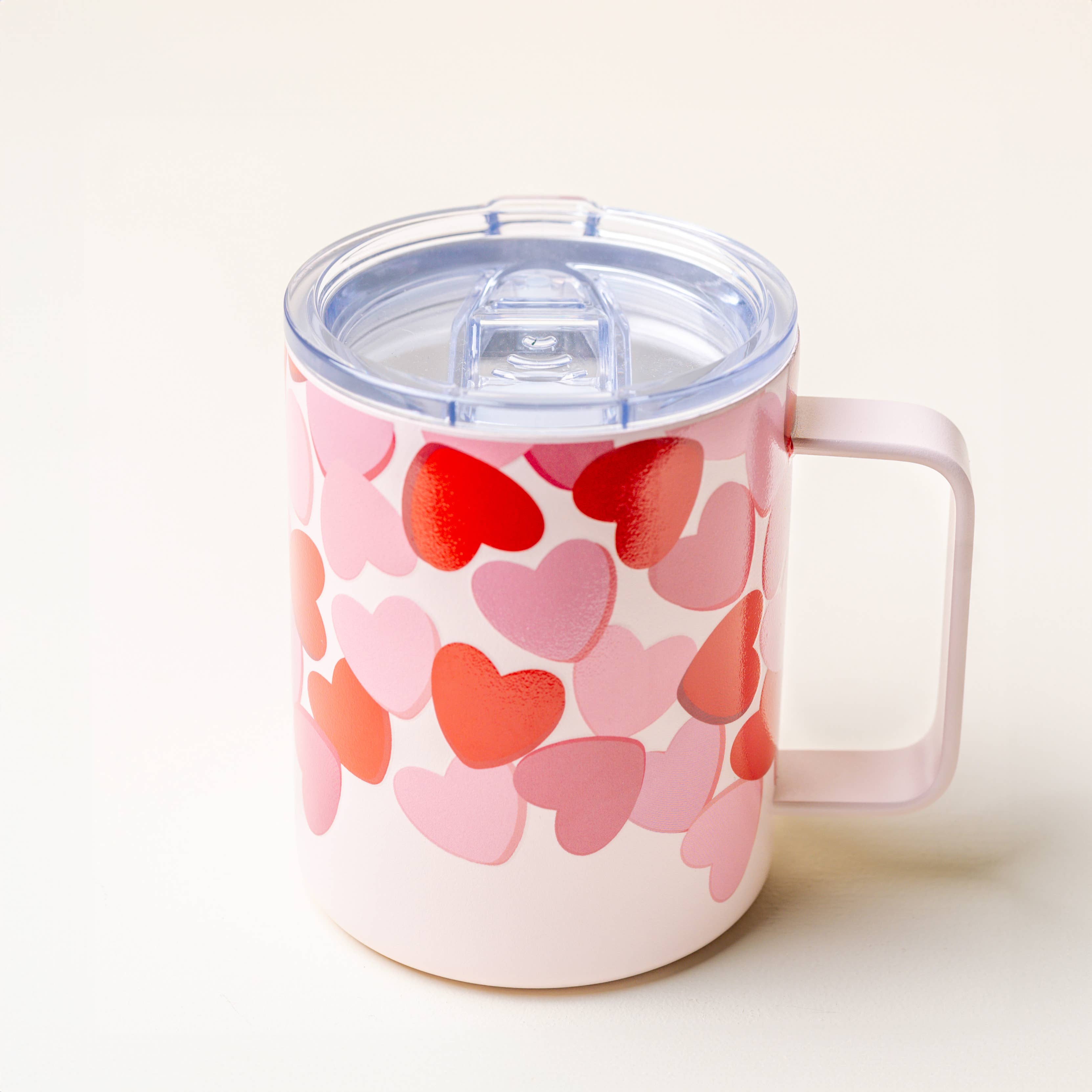 The Darling Effect - 14 oz Insulated Mug-Blushing Hearts