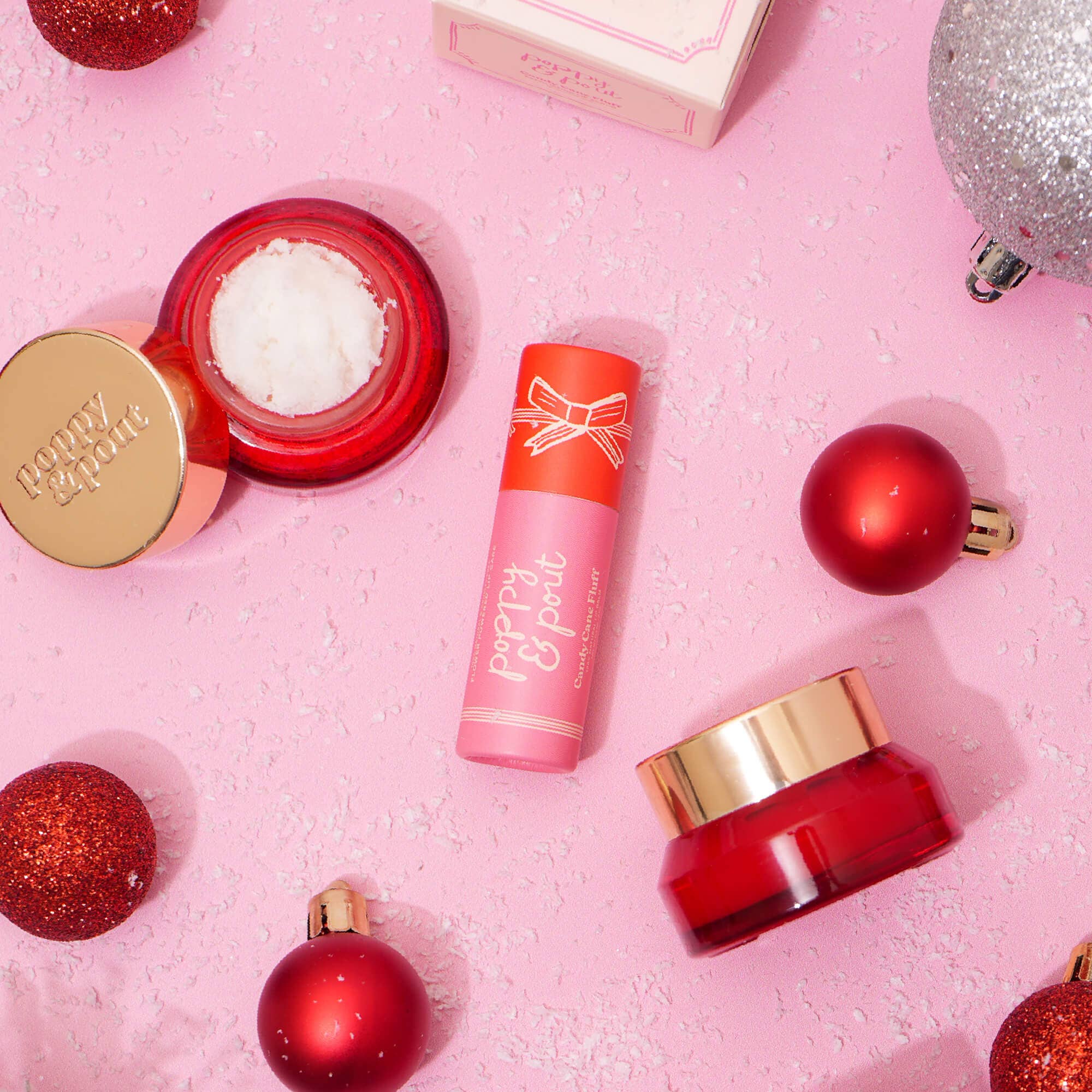 Poppy & Pout - Limited Edition, Lip Scrub, Holiday, Candy Cane Fluff