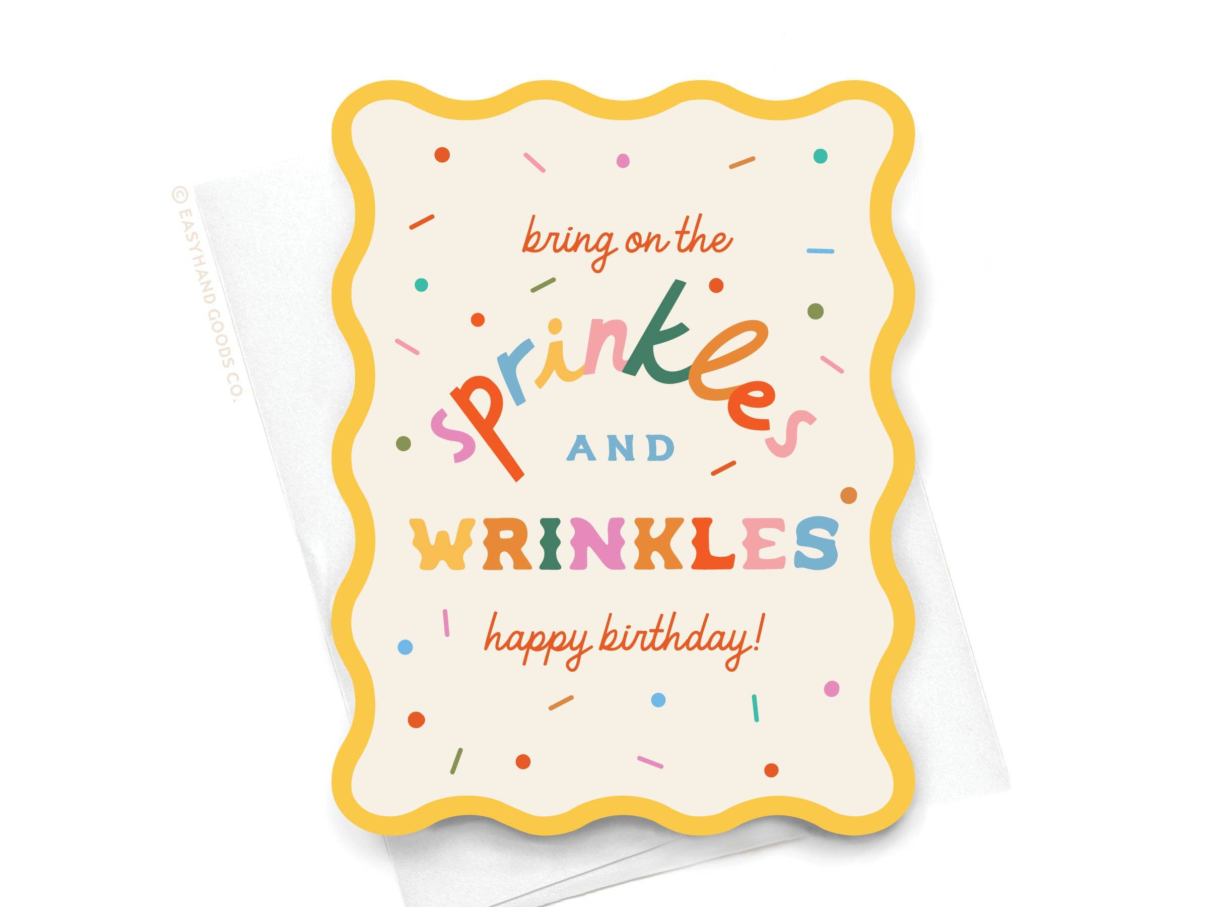 Easyhand Goods Co. - Sprinkles and Wrinkles Wavy Die Cut Notecard
