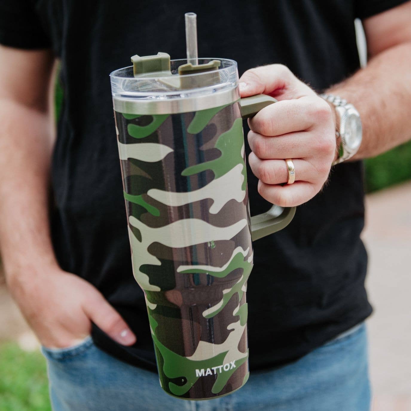 Katydid - Camo Print Tumbler Cup for Men