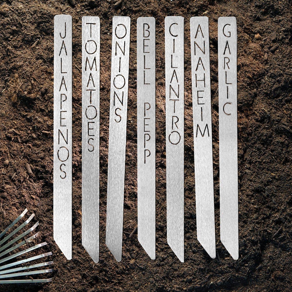 Rusted Orange Craftworks Co. - Garden Markers - Your Favorite 7 - Plant Label Tags Outdoor Garden Markers