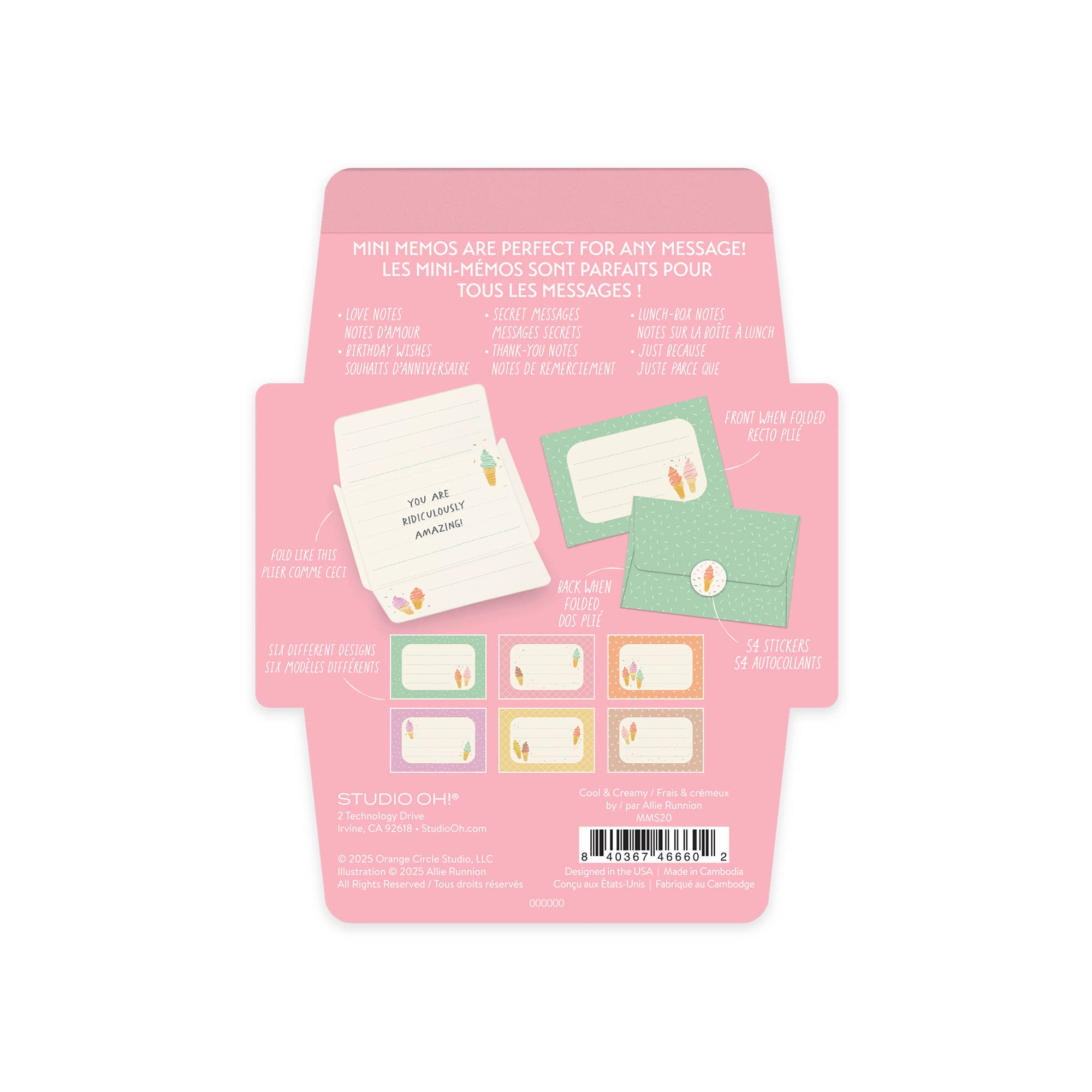 Studio Oh! - Cool & Creamy Mini Memos with Stickers