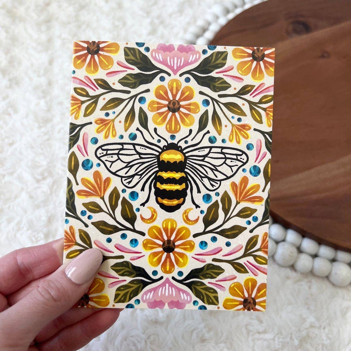 Big Moods - Bee & Floral Greeting Card