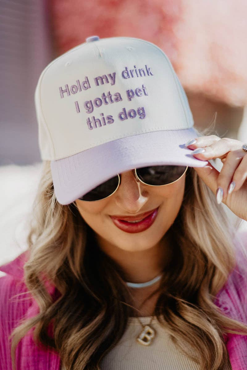 Katydid - Hold My Drink I Gotta Pet This Dog Vintage Hat